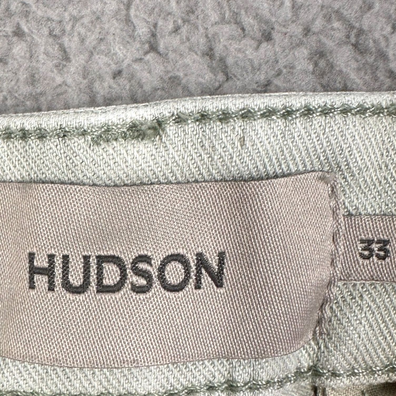 Hudson Hudson Men Chino Stretch Shorts 33 Light Green Flat Front Casual EUC Size US 33 - 3 Thumbnail