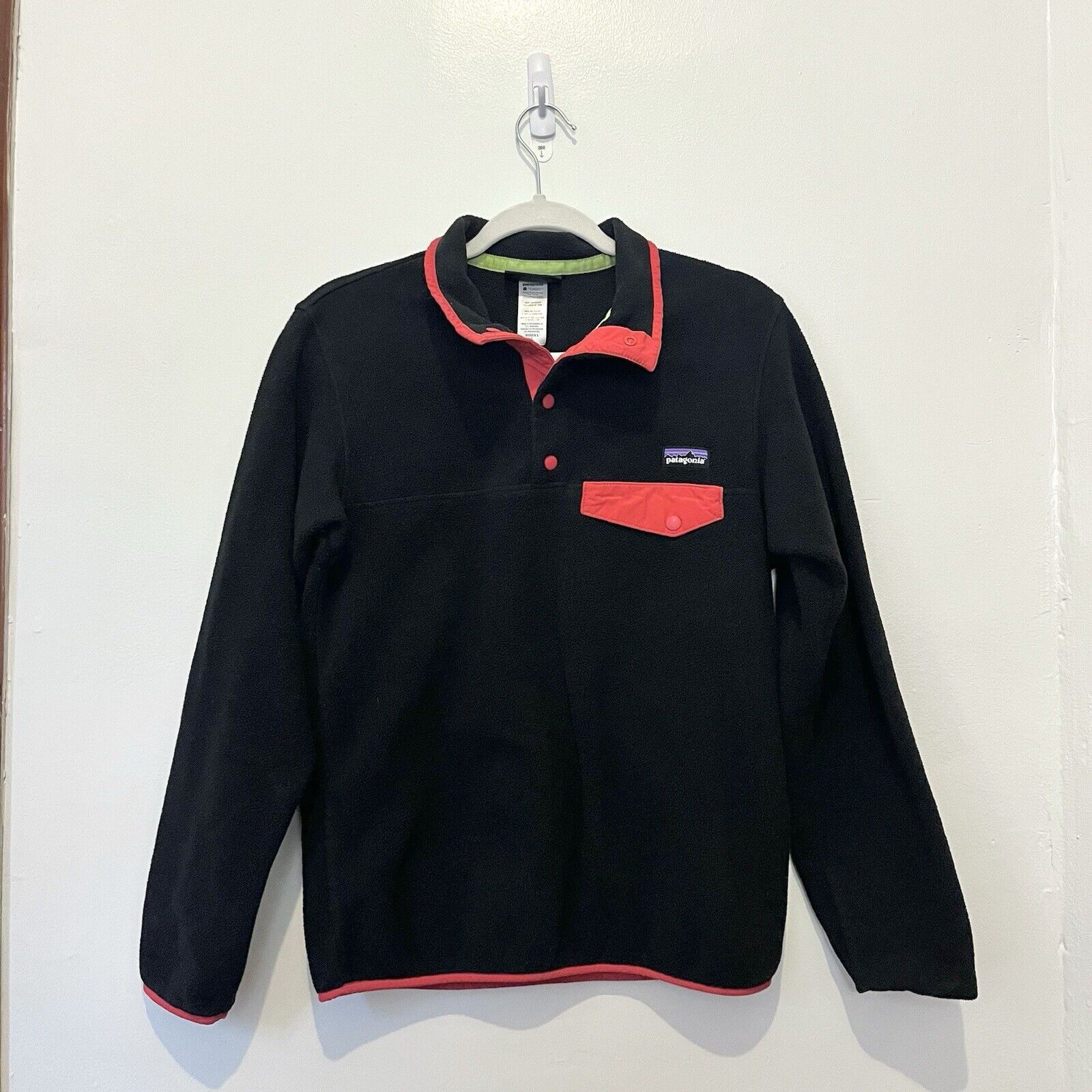 Patagonia 1990s Patagonia Synchilla Snap T Fleece Pullover Black 