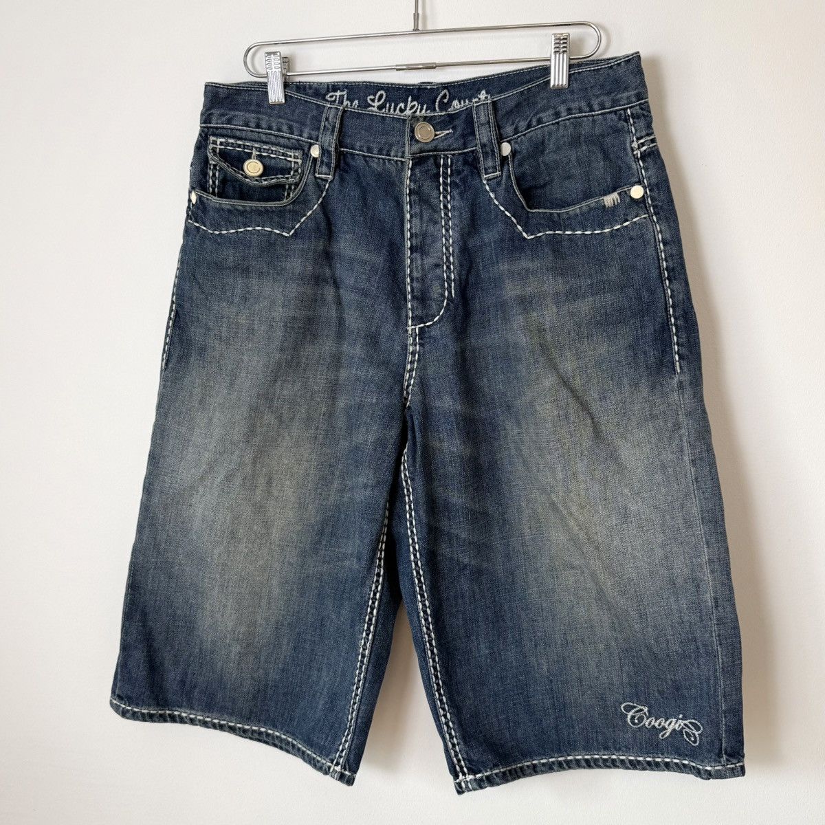 Coogi Vtg 2000s Coogi Faded Contrast Stitch Baggy Jorts ERD Grunge Size US 36 / EU 52 - 6 Thumbnail