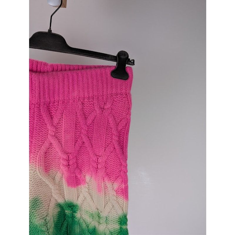 The Elder Statesman o1rshd1 Dip Dye Chunky Knitwear Shorts in Ivory/ Gecko/ Pink Size US 34 / EU 50 - 5 Thumbnail