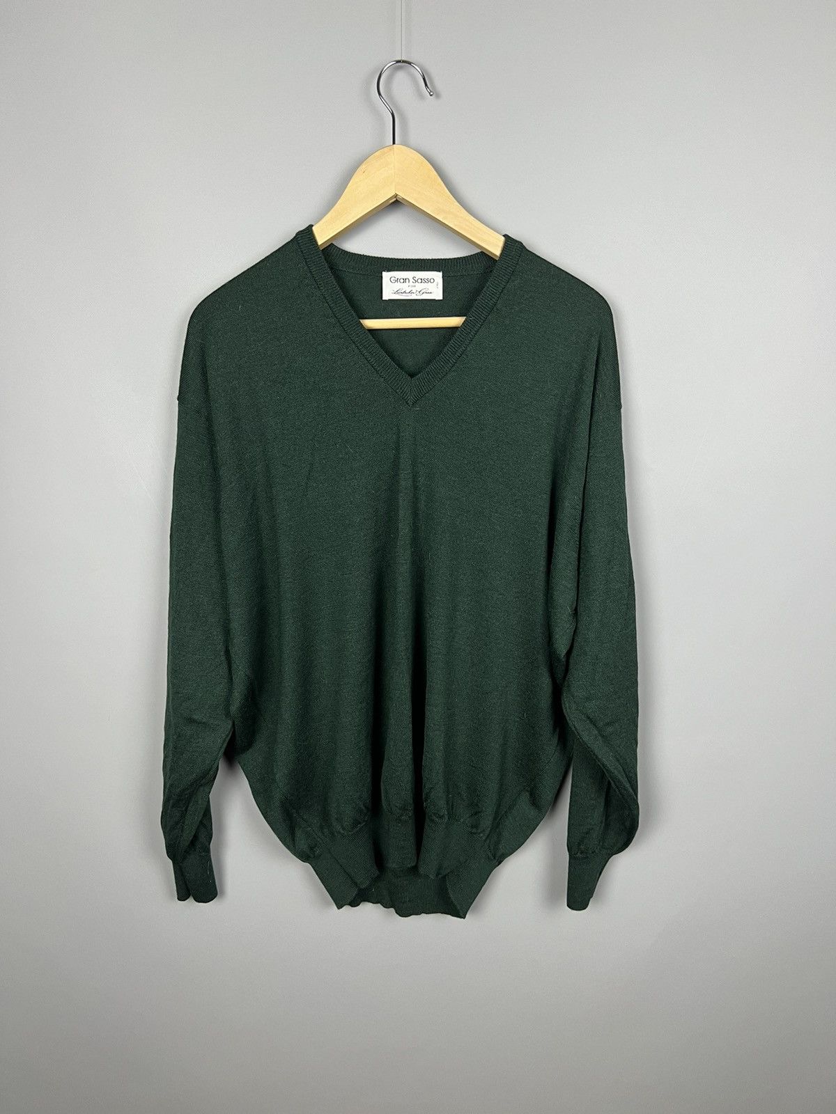 Gran Sasso (XL) Gran Sasso luxury sweater V-neck silk cashmere wool Size US XL / EU 56 / 4 - 1 Thumbnail