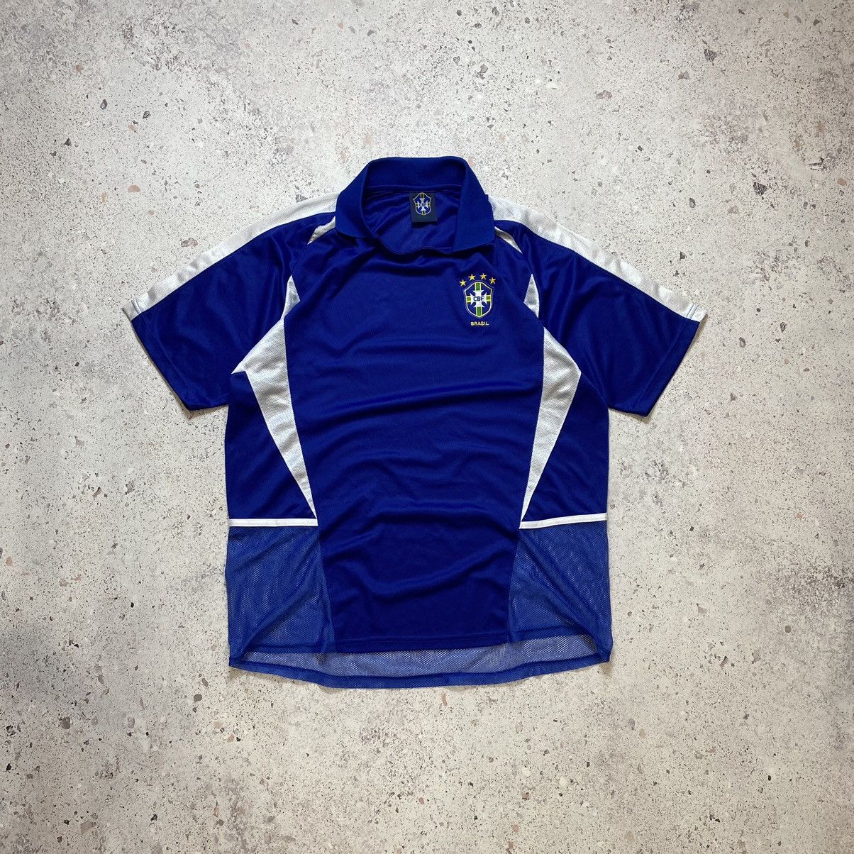 Vintage Vintage 00s Soccer Home Jersey Brasil Y2K Retro Drill Size US L / EU 52-54 / 3 - 1 Thumbnail
