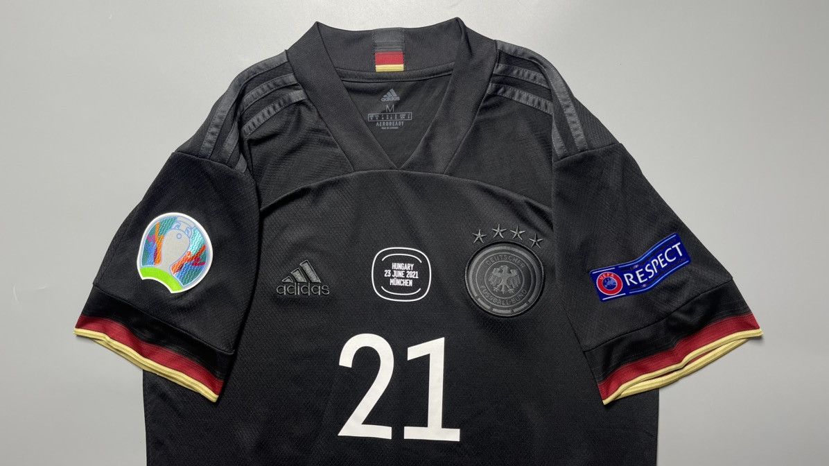 Adidas GERMANY ADIDAS 2020 EURO FOOTBALL AWAY JERSEY #21 GUNDOGAN Size US M / EU 48-50 / 2 - 3 Thumbnail
