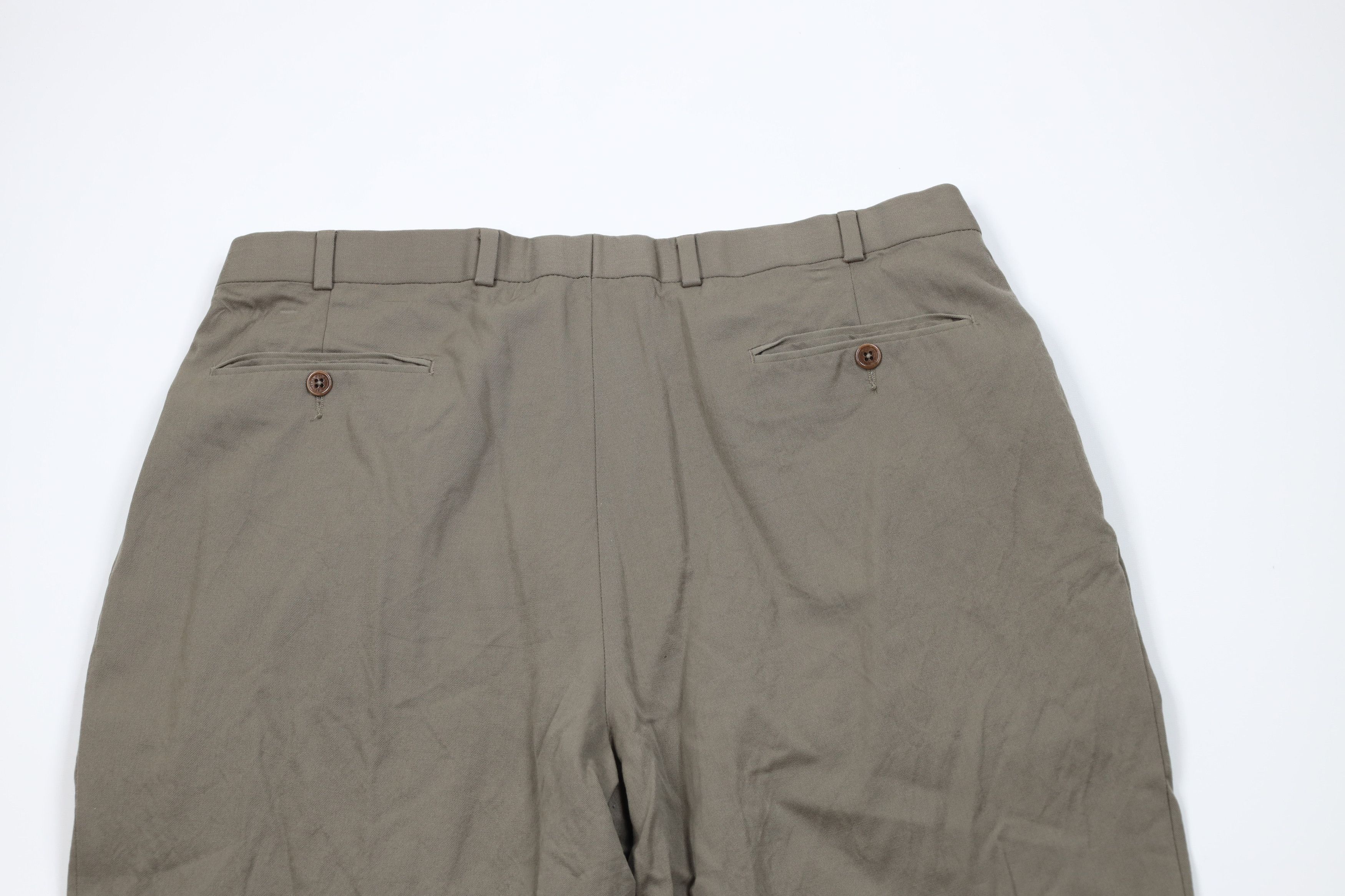 Brooks Brothers Vintage 90s Brooks Brothers Cuffed Wide Leg Chino Pants Size US 36 / EU 52 - 10 Thumbnail
