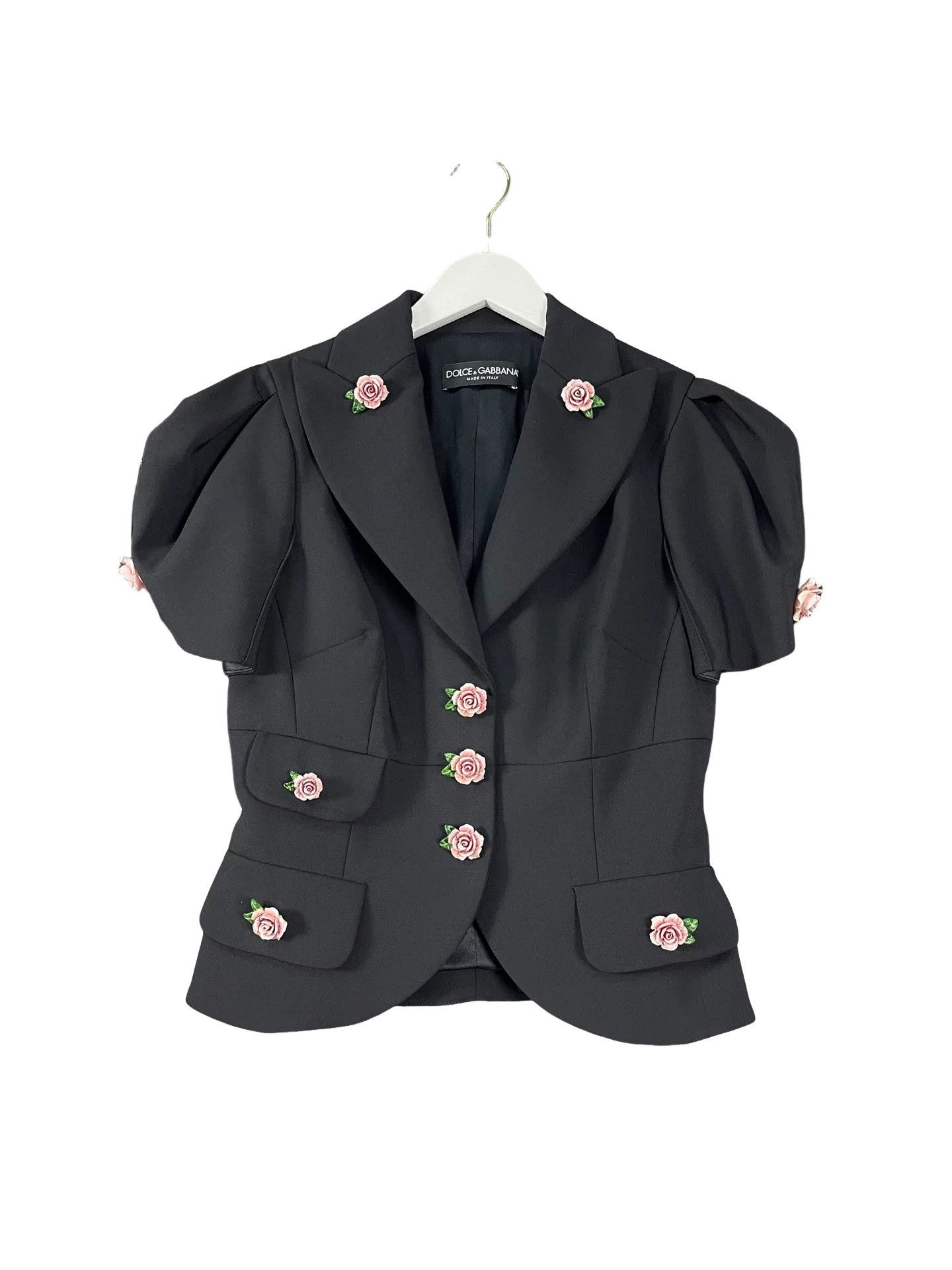Dolce & Gabbana Dolce & Gabbana Rose Embellished Blazer Size 38 Size XS / US 0-2 / IT 36-38 - 1 Thumbnail