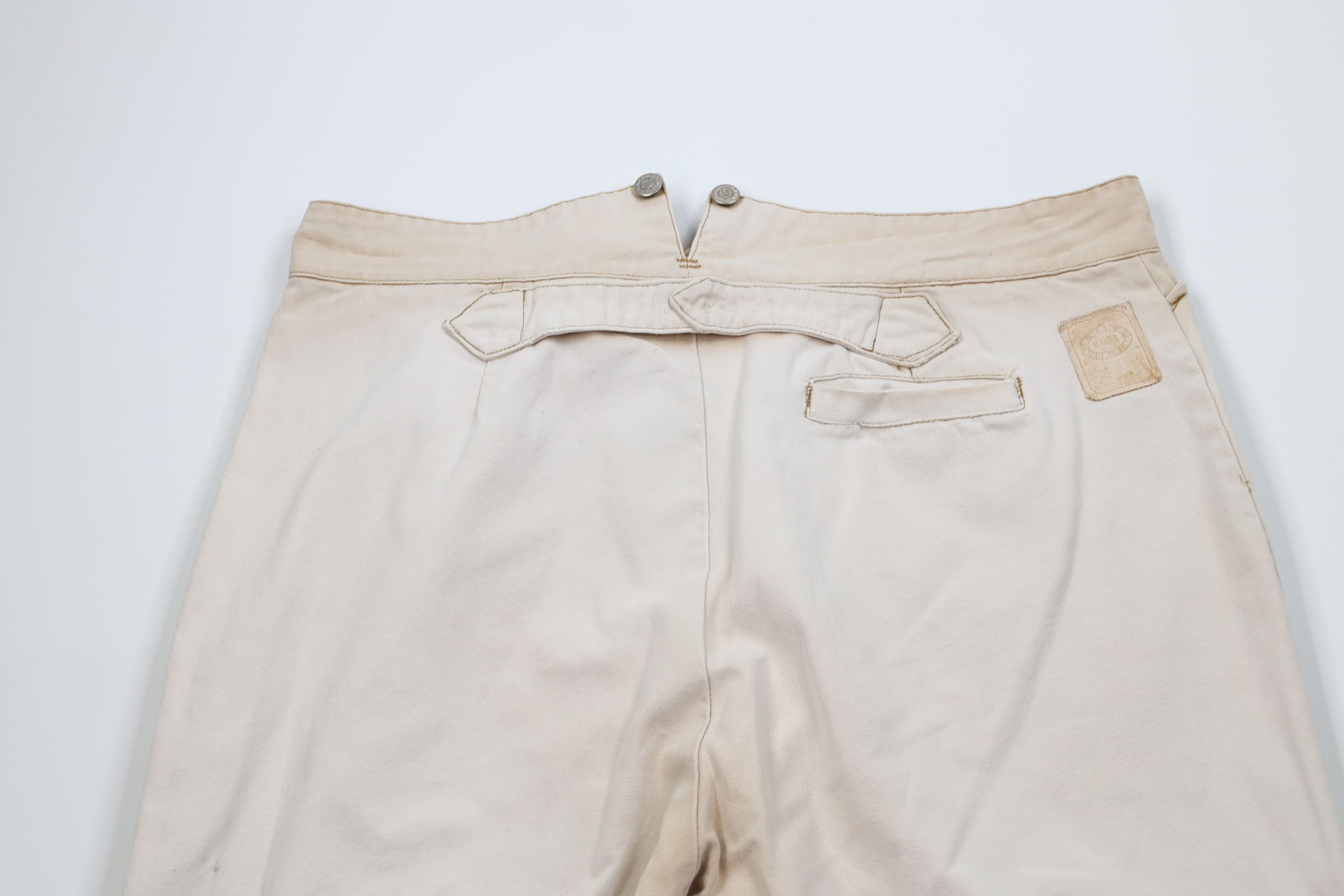Vintage Vintage 90s Button Fly Canvas Tie Back Pants Brown USA Size US 42 / EU 58 - 14 Thumbnail