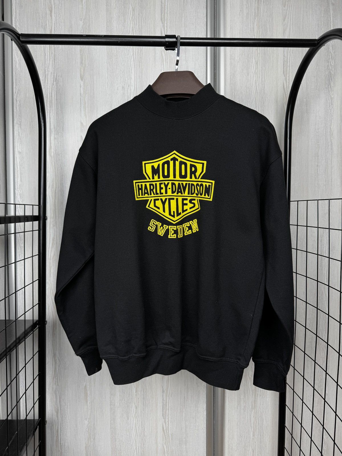 Harley Davidson Harley-Davidson Club Sweden vntg black high neck sweatshirt Size US S / EU 44-46 / 1 - 1 Thumbnail