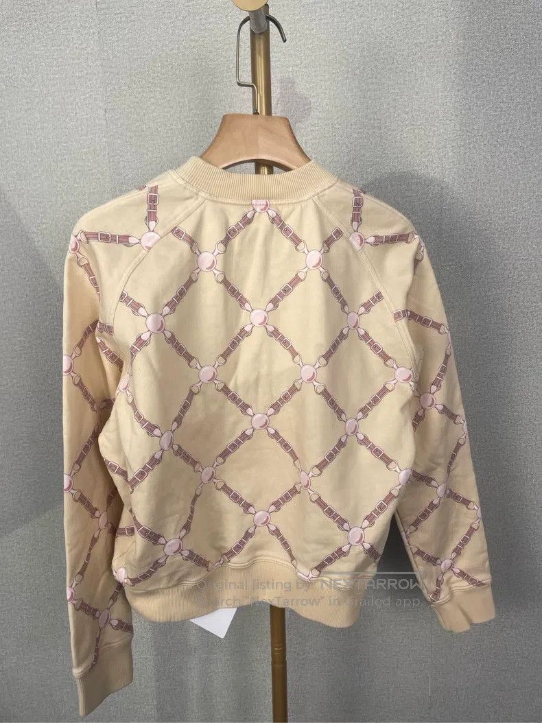 Hermes Hermes Cream-colored geometric patterned sweatshirt Size XS / US 0-2 / IT 36-38 - 2 Thumbnail