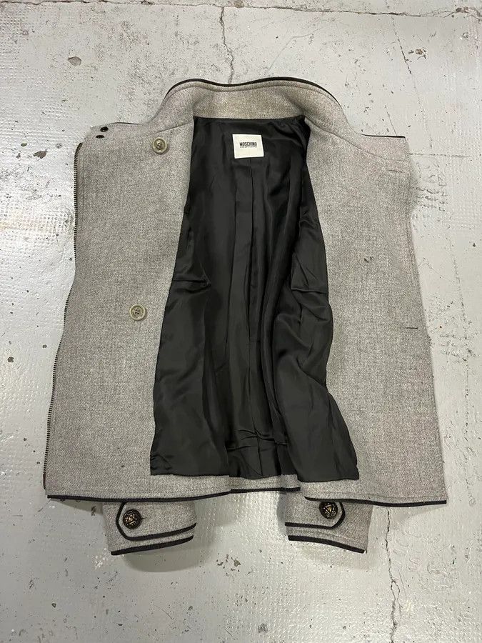 Moschino Moschino Officer Double-Breasted Grey Wool Jacket Size S / US 4 / IT 40 - 8 Thumbnail