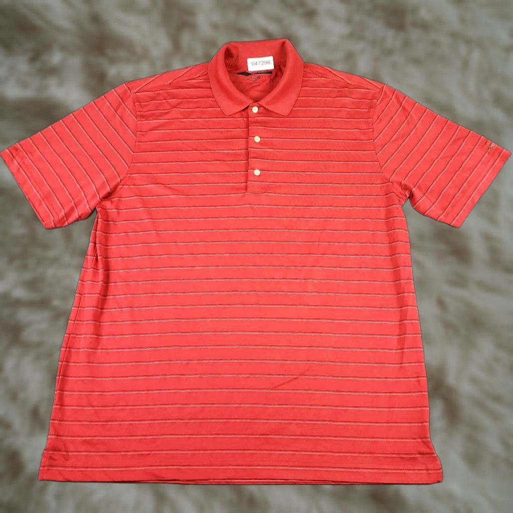 Vintage Greg Norman Polo Shirt Mens L Red Striped Logo Casual Short Sleeve Shirt Polo Size US L / EU 52-54 / 3 - 1 Thumbnail