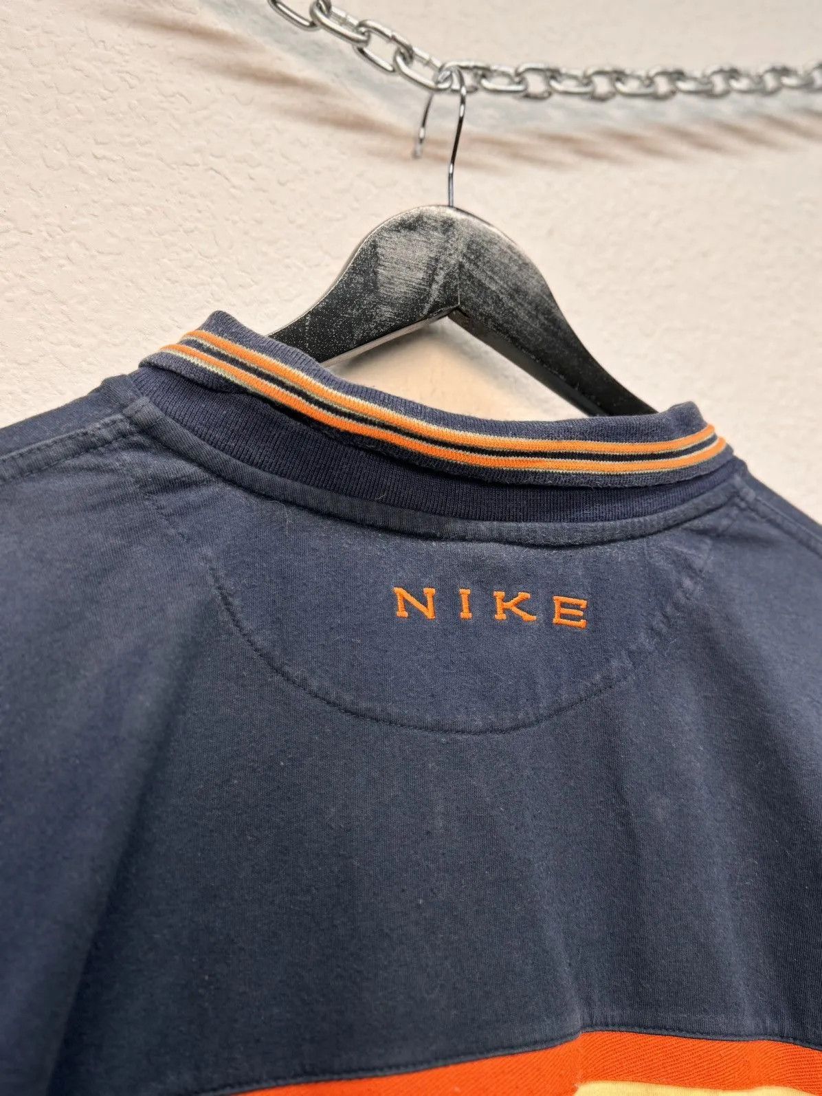 Nike Vintage Nike Streetwear Striped Rugby Sweatshirt Size US L / EU 52-54 / 3 - 9 Thumbnail