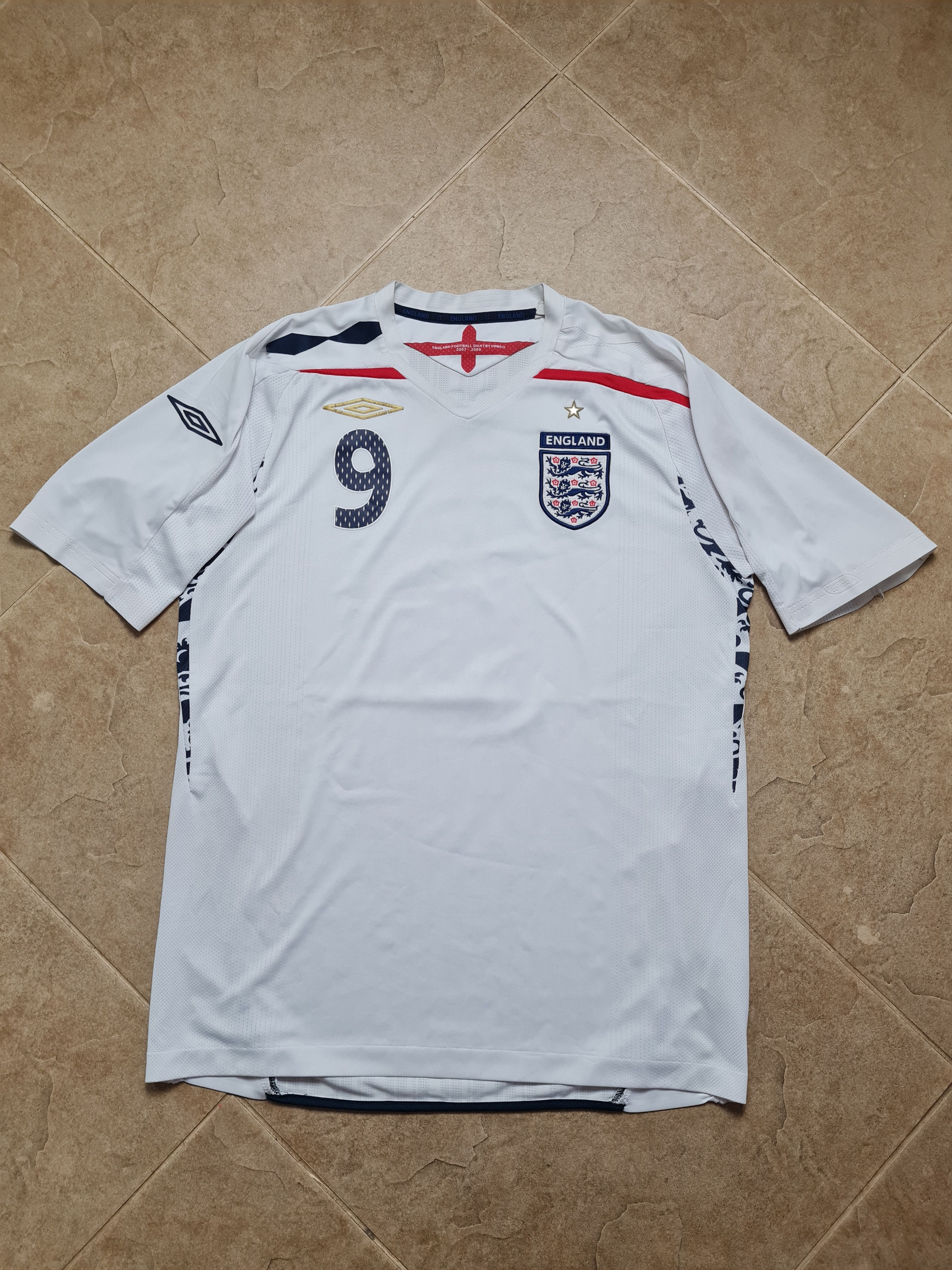 Umbro Vintage Umbro #9 Rooney ENGLAND 2008/2010 Football Soccer Size US L / EU 52-54 / 3 - 3 Thumbnail