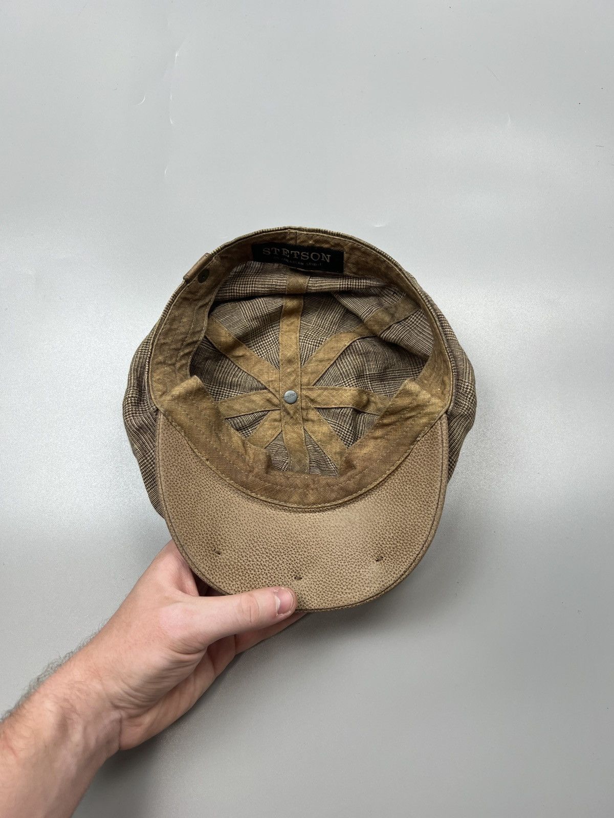Stetson Stetson Beige Cotton Flat Cap Hat (Y0484) Size ONE SIZE - 7 Thumbnail