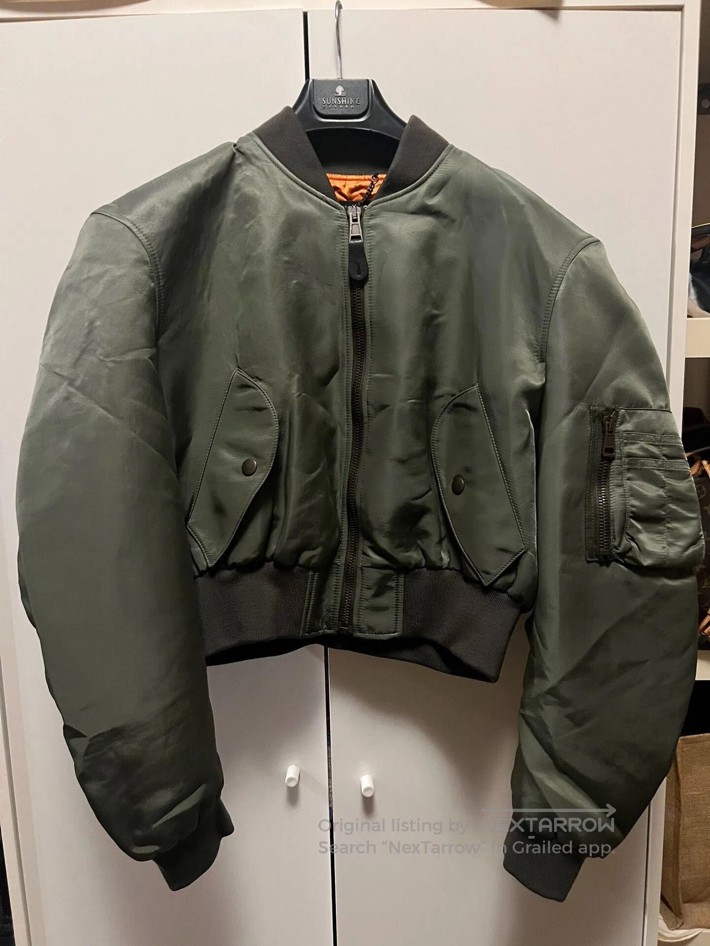 Balenciaga balenciaga green cropped er jacket. Size US M / EU 48-50 / 2 - 1 Thumbnail