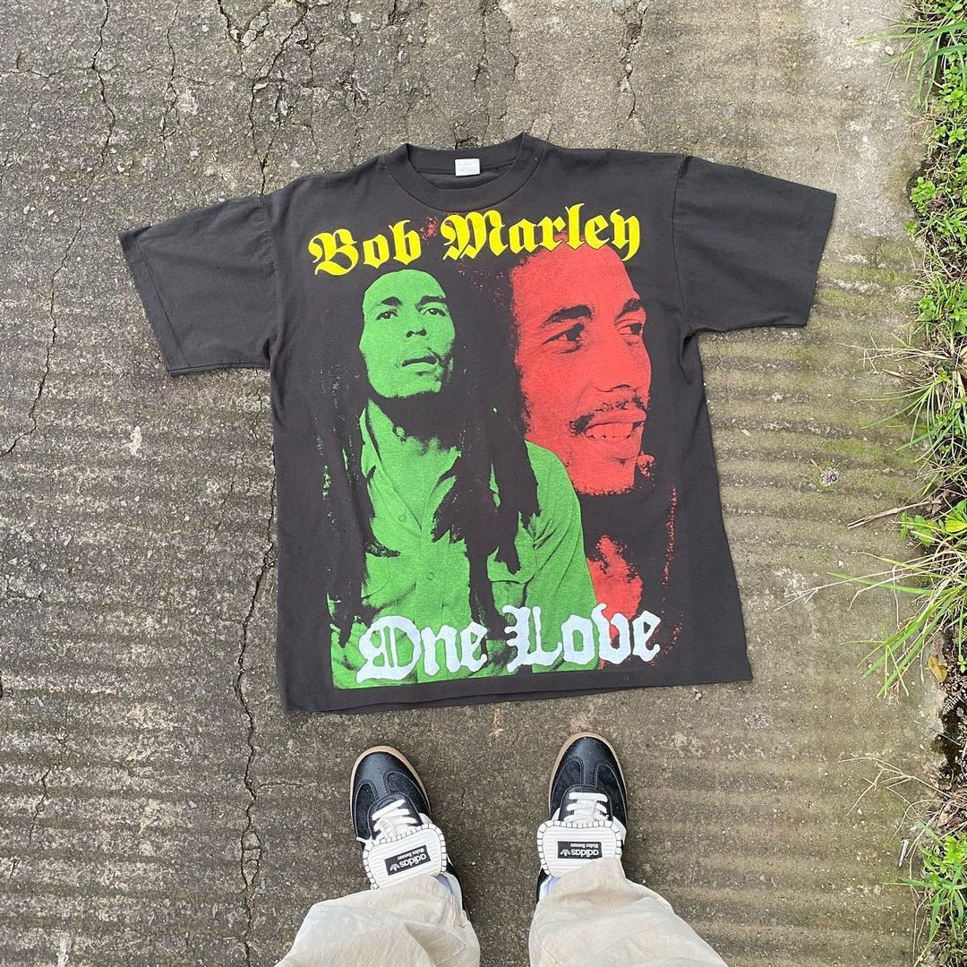 Band Tees × Vintage Bob Marley One Love Bootlegtee Size US XL / EU 56 / 4 - 1 Thumbnail
