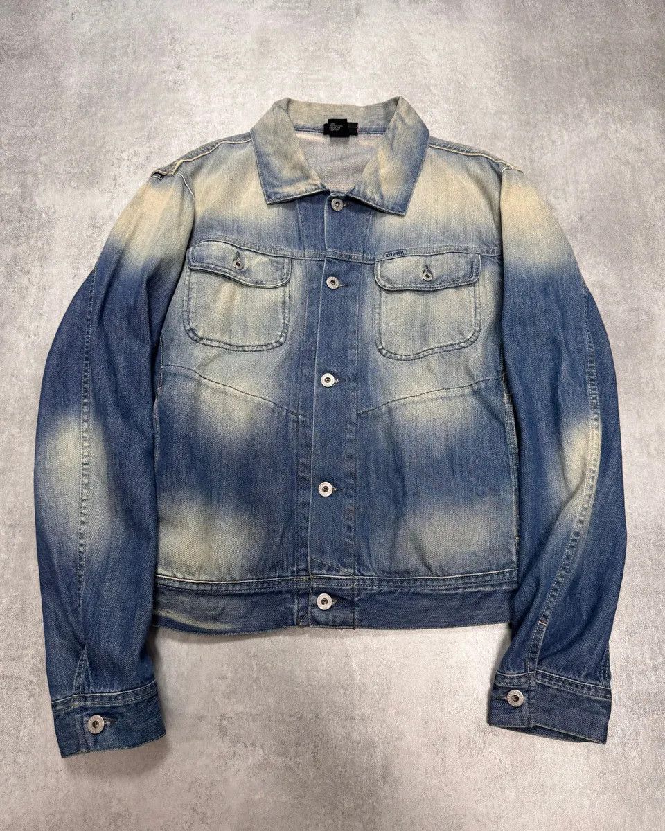 Designer × Diesel × Vintage 2000s Diesel Faded Blue Denim Jacket Size US M / EU 48-50 / 2 - 1 Thumbnail