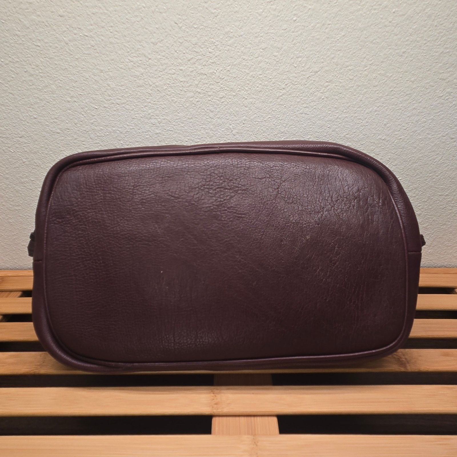 Vintage Vintage Private Label Dark Brown Grain Leather Toiletry Bag Size ONE SIZE - 8 Thumbnail