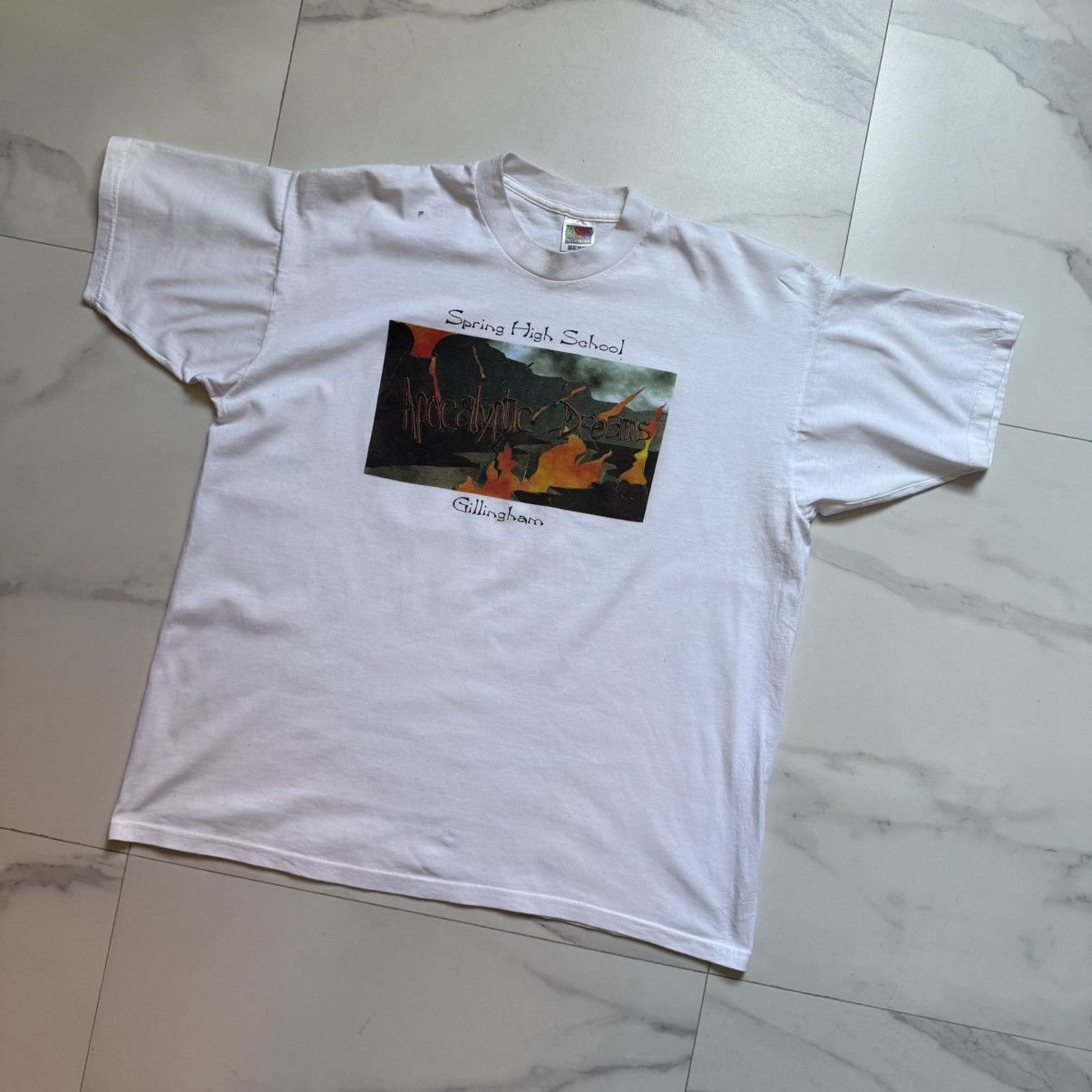 Fruit Of The Loom Vintage Apocalyptic Dreams Graphic Tee Size US XXL / EU 58 / 5 - 4 Thumbnail