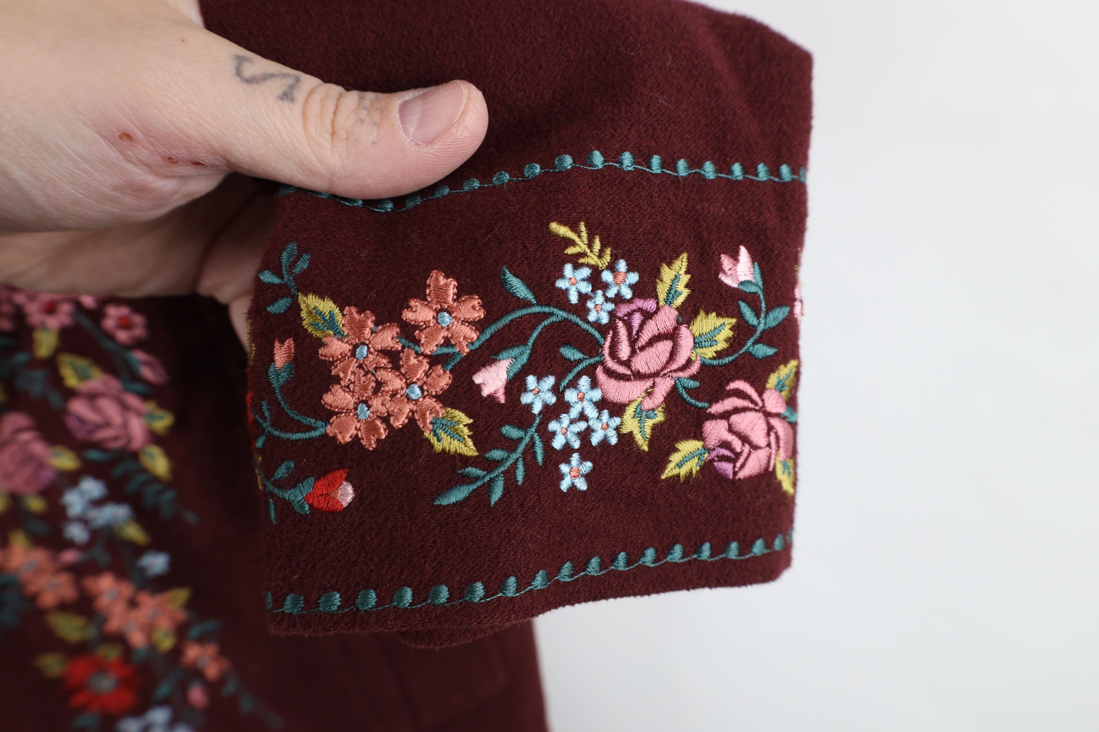 Sleeping On Snow Anthropologie Embroidered Flower Jacket