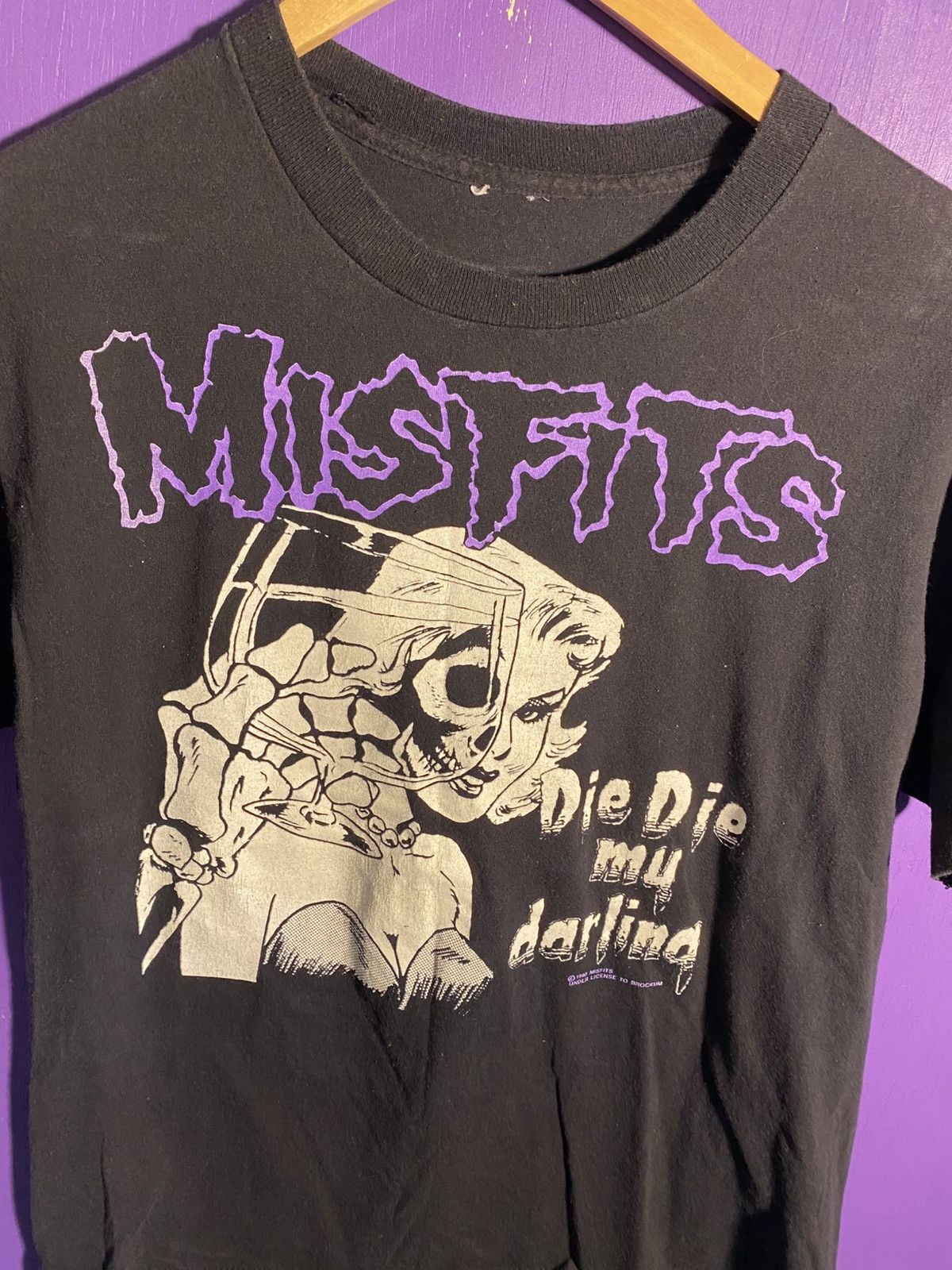 Vintage Vintage 1990 Misfits die die my darling tour wolfs blood tee Size US M / EU 48-50 / 2 - 3 Thumbnail
