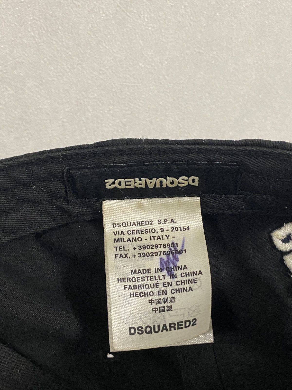 Dsquared2 Dsquared Dsquared2 Embroidered Logo Distressed OG Black Cap Size ONE SIZE - 6 Thumbnail
