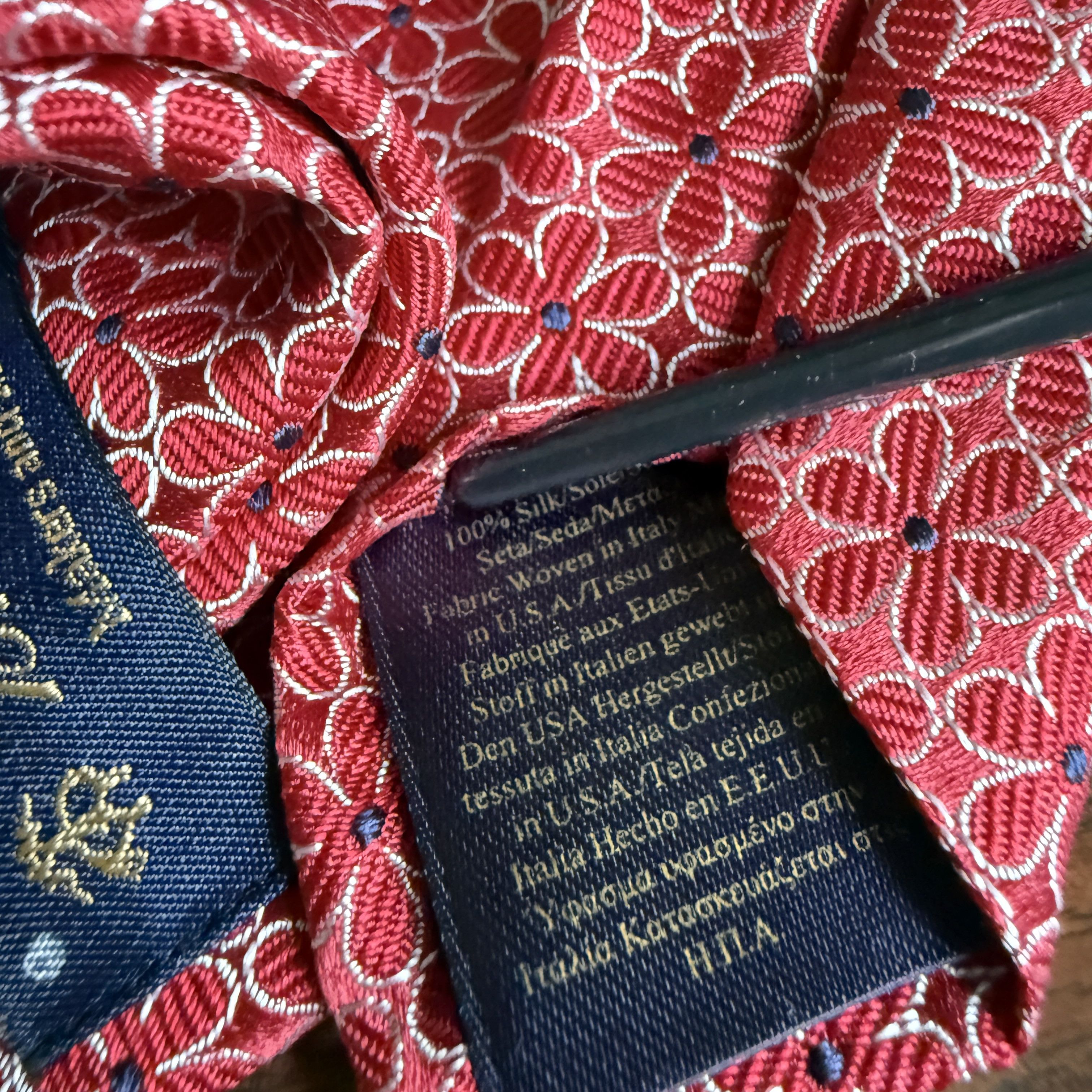Brooks Brothers Brooks Brothers Floral Silk Tie Red 3.25" Made in USA Size ONE SIZE - 4 Thumbnail