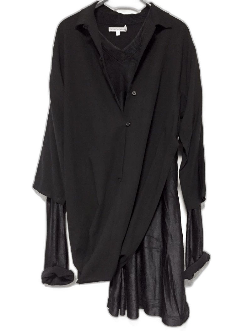 Yohji Yamamoto yohji yamamoto black wool shirt Size US M / EU 48-50 / 2 - 1 Thumbnail