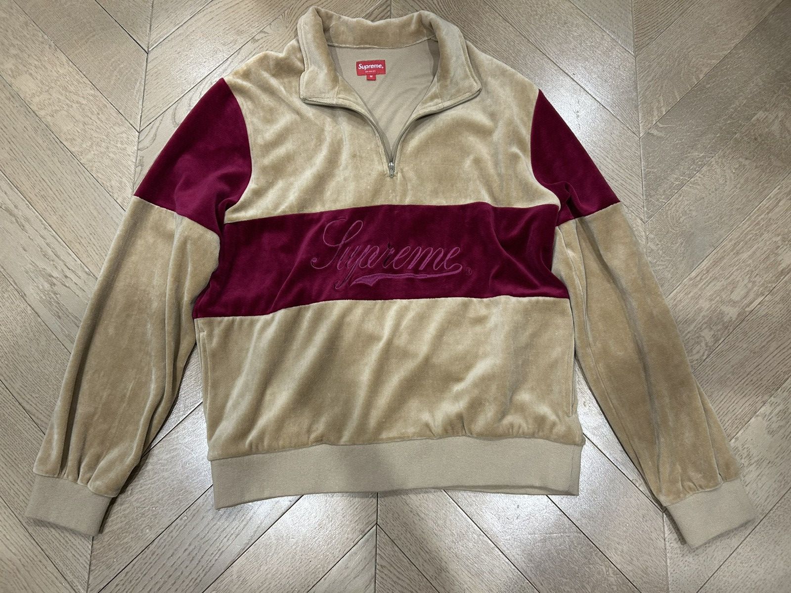 Supreme SUPREME HALF ZIP VELOUR PULL Size US M / EU 48-50 / 2 - 1 Thumbnail