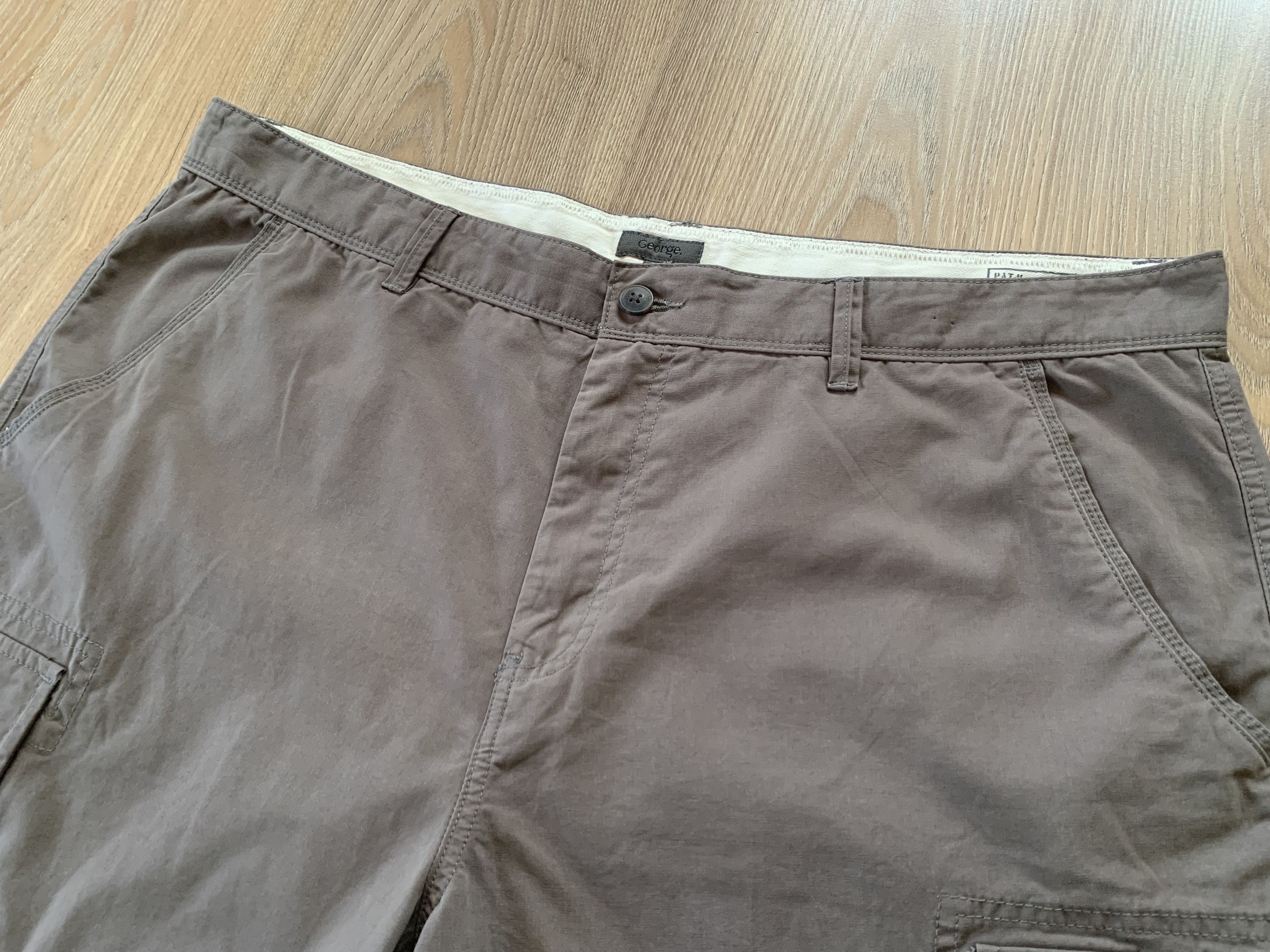 George George Cotton Grey Cargo Shorts Size US 42 / EU 58 - 4 Thumbnail