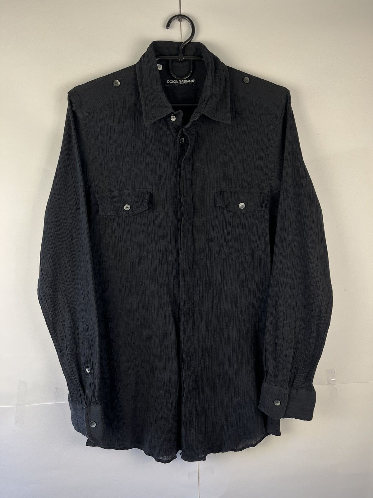 Dolce & Gabbana Dolce & Gabbana Luxury Cotton Shirt Button Up Made in Italy Size US S / EU 44-46 / 1 - 1 Thumbnail