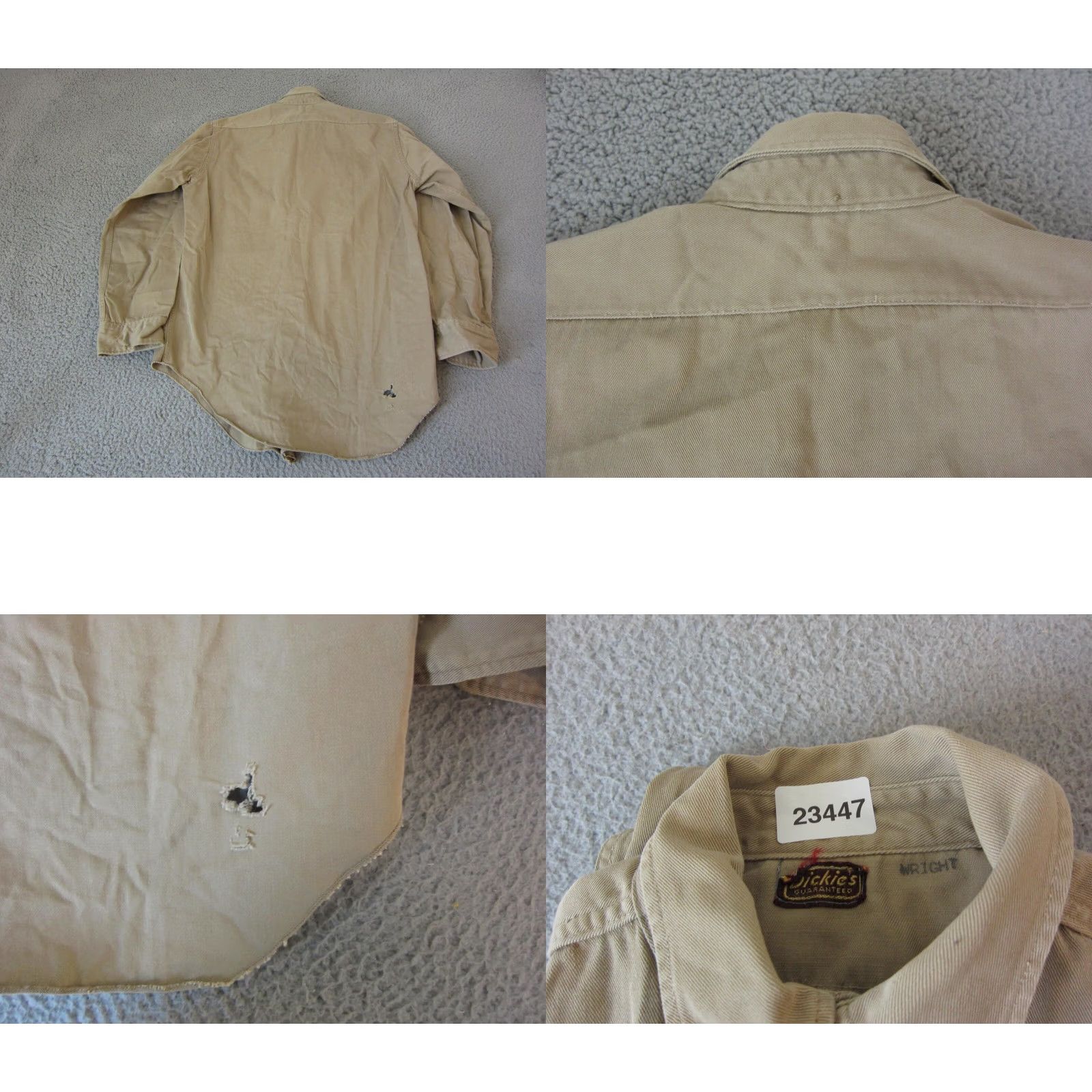 Dickies VINTAGE Dickies Shirt Mens M Brown True Adult Made USA 40s 50s Army Size US M / EU 48-50 / 2 - 9 Thumbnail