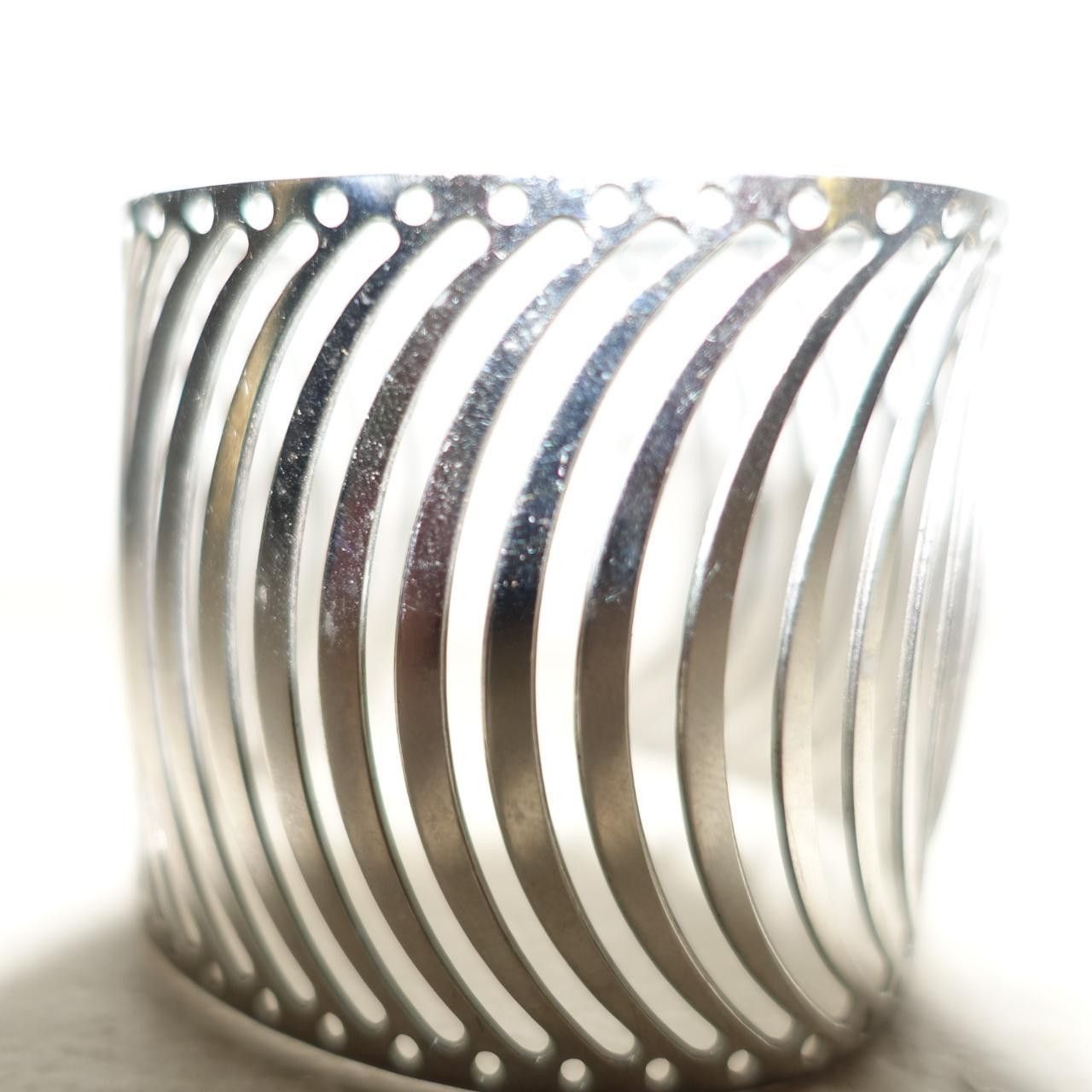 Vintage Silver tone Cuff Bracelet Size ONE SIZE - 3 Thumbnail