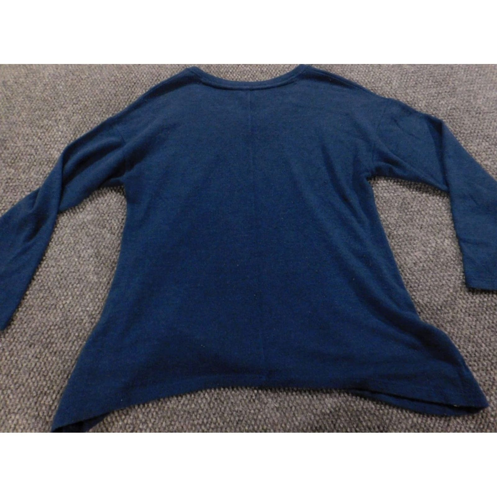 Jones New York Jones New York Womens Medium Blue Pullover Knit Sweatshirt Turtleneck Raglan Long Sleeve Cotton Polyester Logo Modern Stretch Sweater Size M / US 6-8 / IT 42-44 - 7 Thumbnail