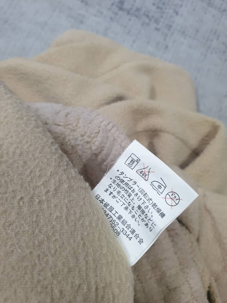 Japanese Brand Unbranded beige colour cargo fleece pant Size US 32 / EU 48 - 3 Thumbnail