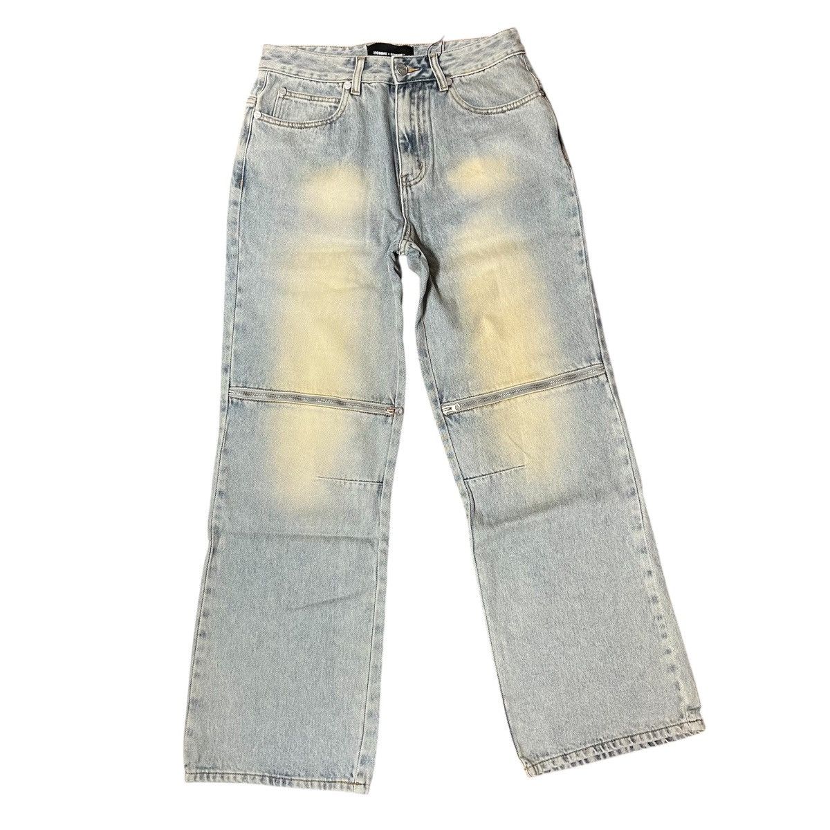 Homme + Femme La Homme Femme Band Wash Stone Denim Jeans Size US 30 / EU 46 - 1 Thumbnail