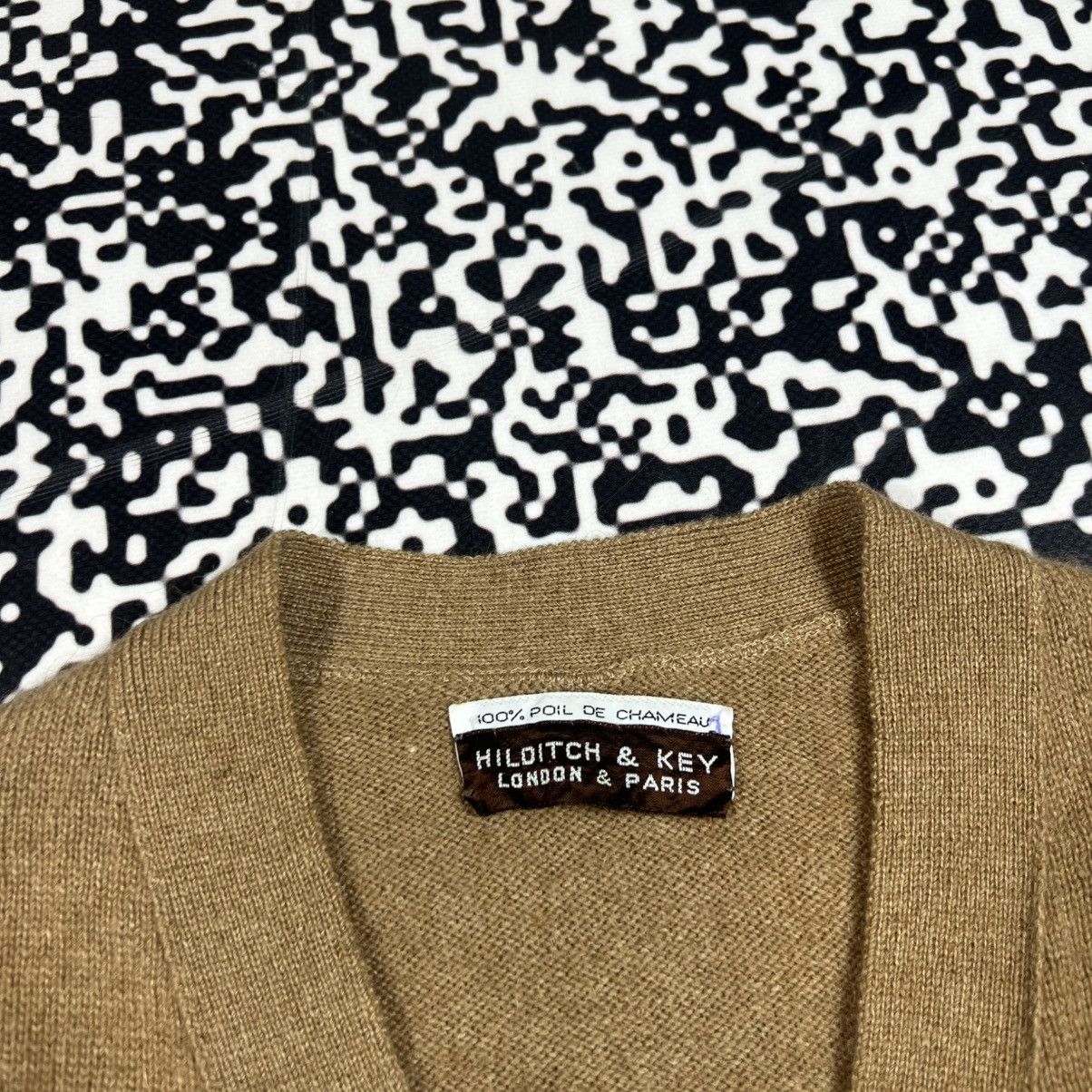 Hilditch & Key Vintage 90s Hilditch Key Camel Hair Retro Luxury Cardigan Size L / US 10 / IT 46 - 10 Thumbnail
