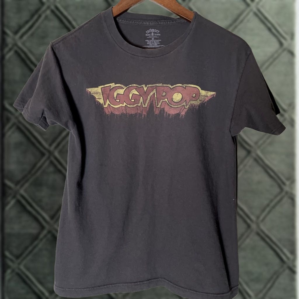 Vintage VINTAGE Rockware Iggy Pop Band T-Shirt M Unisex Black 2005 Short Sleeve Crew Neck Cotton Size US M / EU 48-50 / 2 - 1 Thumbnail