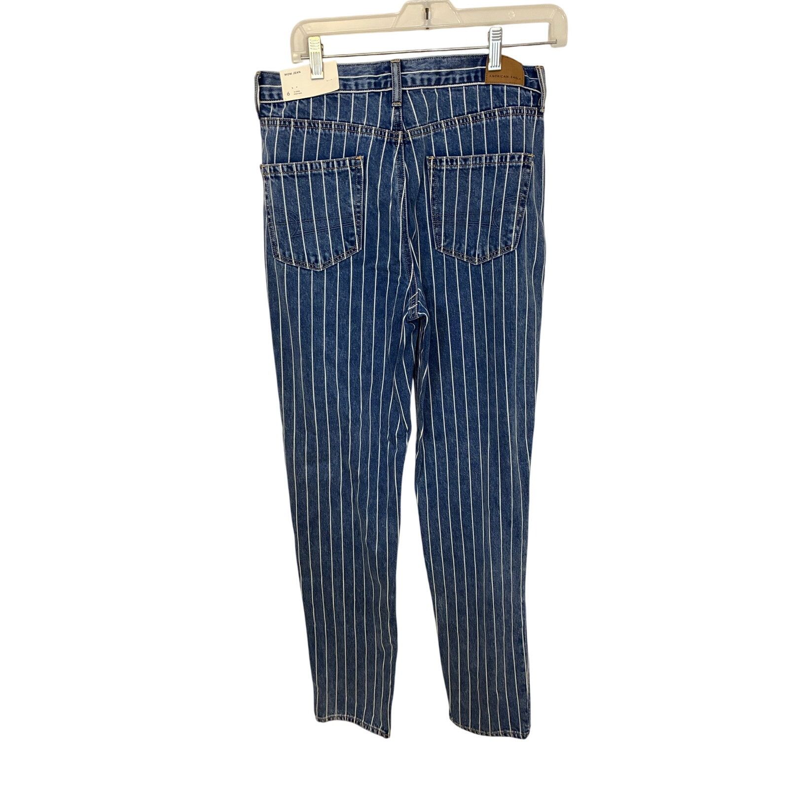 American Eagle Outfitters American Eagle Jeans 6 Medium Wash Pinstripe HighRise NEW Size 28" / US 6 / IT 42 - 4 Thumbnail