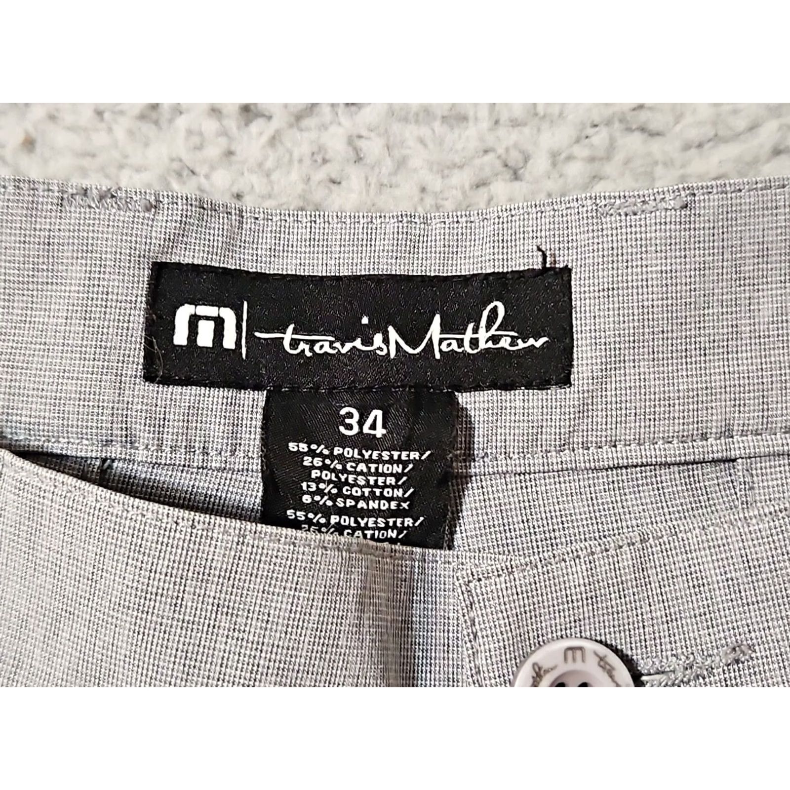 TravisMathew Travis Mathew Shorts Mens Size 34 Gray Golf Stretch Performance Casual Size US 34 / EU 50 - 3 Thumbnail