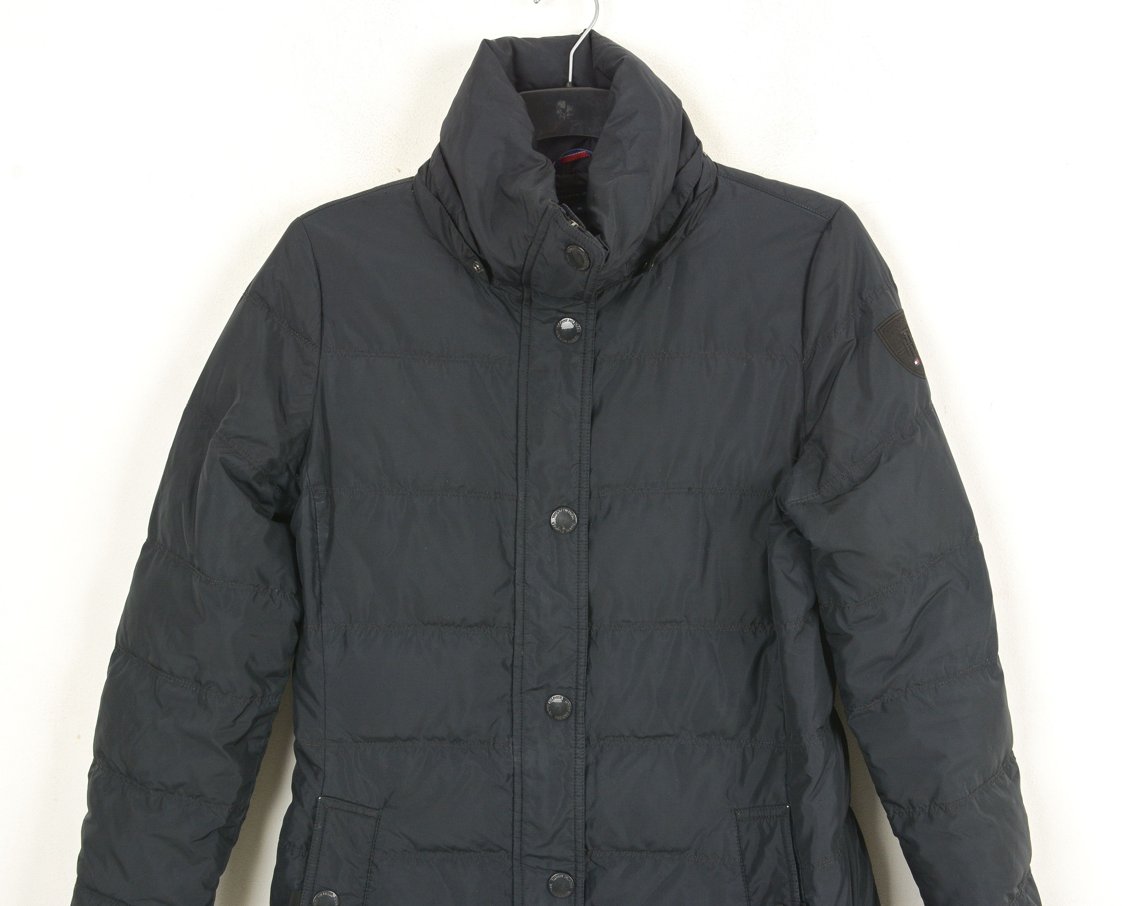 Tommy Hilfiger Womens M Down Puffer Jacket Long Over Coat Padded Feathers Size M / US 6-8 / IT 42-44 - 2 Thumbnail