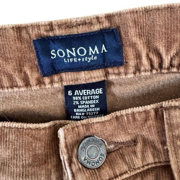 Sonoma Sonoma Brown Corduroy Pants – Size 6 Average Size 28" / US 6 / IT 42 - 2 Thumbnail