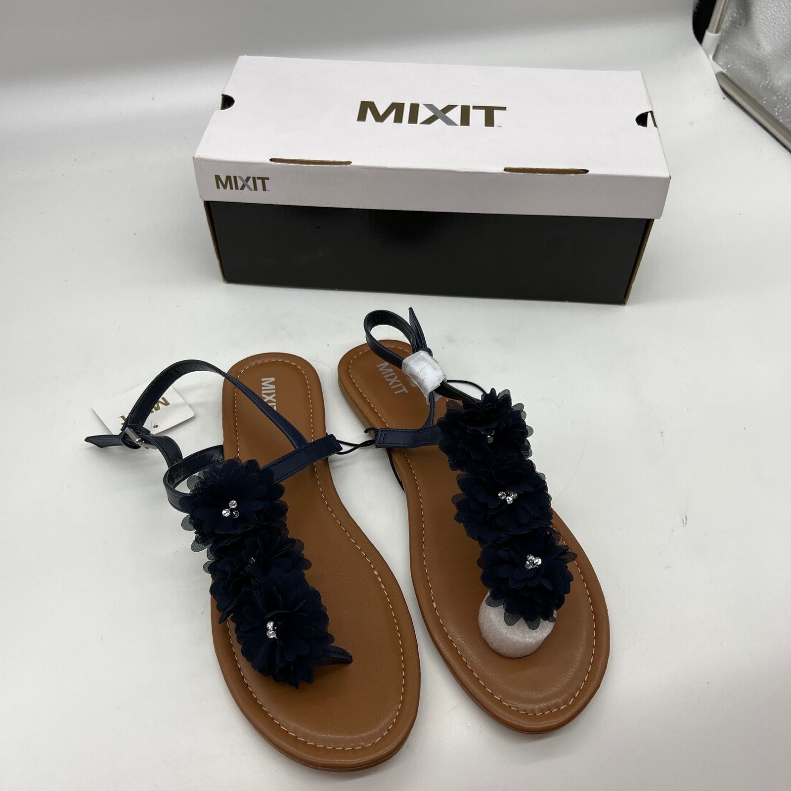 Other Mixit Womens Arlet Adjustable Strap Sandals Navy Colo Size US 11 / IT 41 - 2 Thumbnail