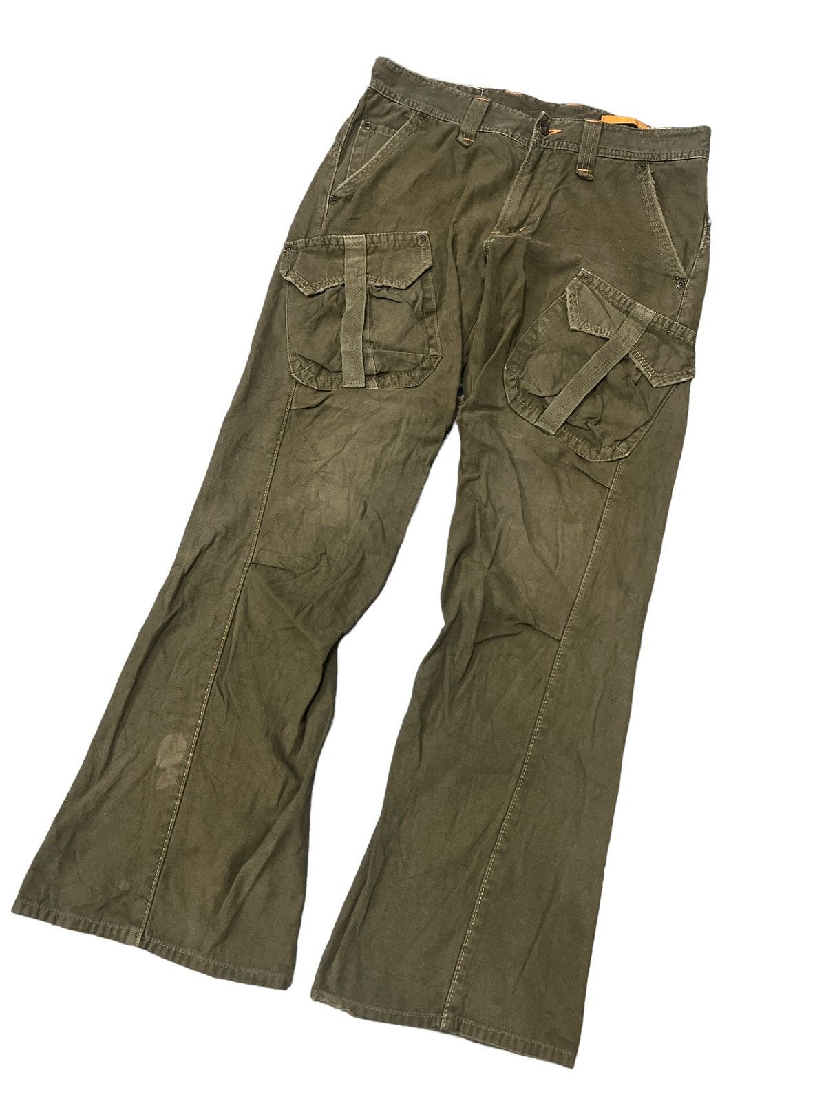 Japanese Brand × Vintage FLARED💥 THRASHED EDWIN XV TWIST CARGO BUSHPANT Size US 30 / EU 46 - 5 Thumbnail