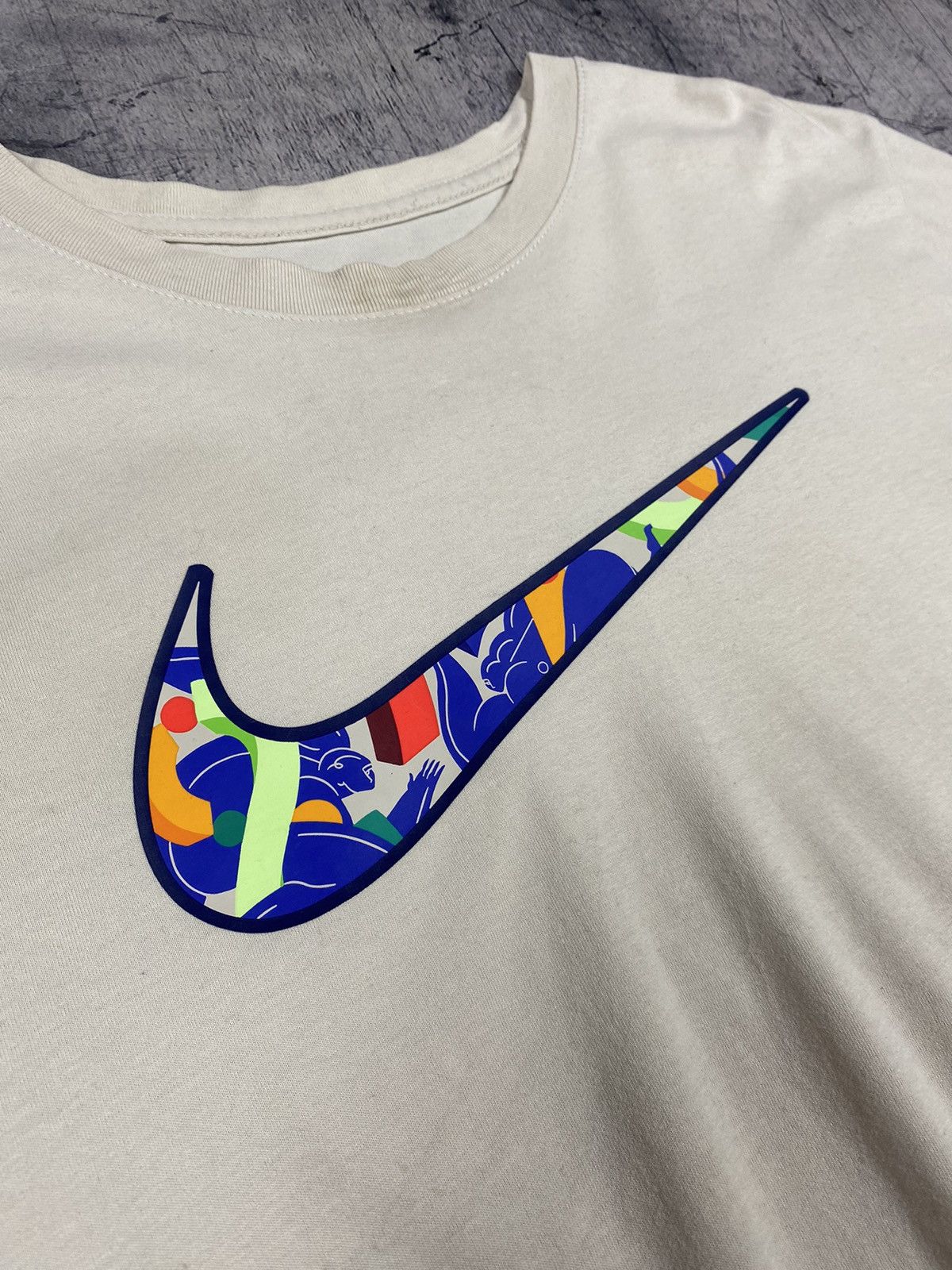 Designer × Nike Nike X Kelly Anna Designer Swoosh Big Logo Tee T Shirt Size US XL / EU 56 / 4 - 11 Thumbnail