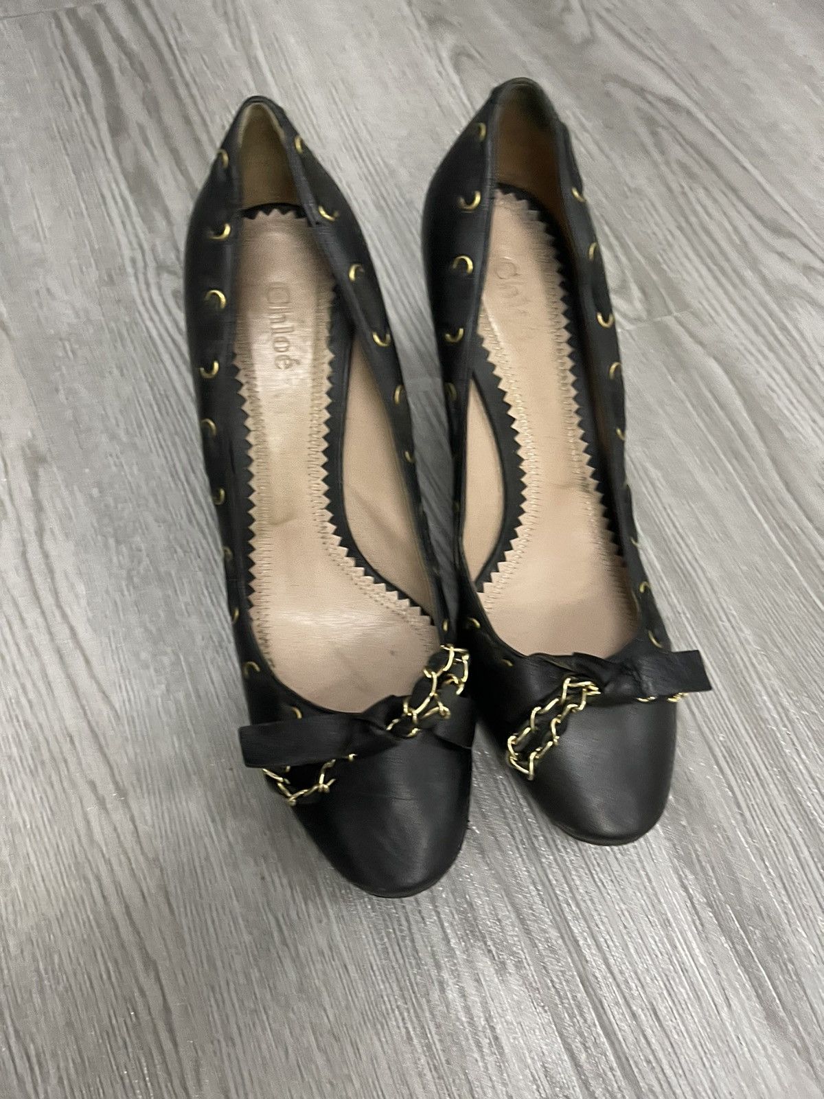 Chloe Black Leather Chloe Heels Size US 8.5 / IT 38.5 - 5 Thumbnail