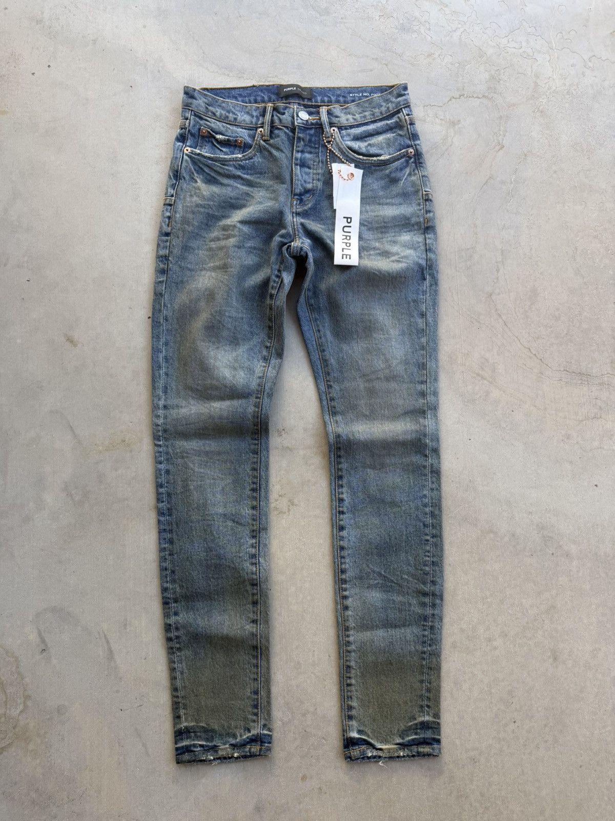 Purple Brand Purple Jeans Indigo Oil Repair - Skinny (P001) | Grailed