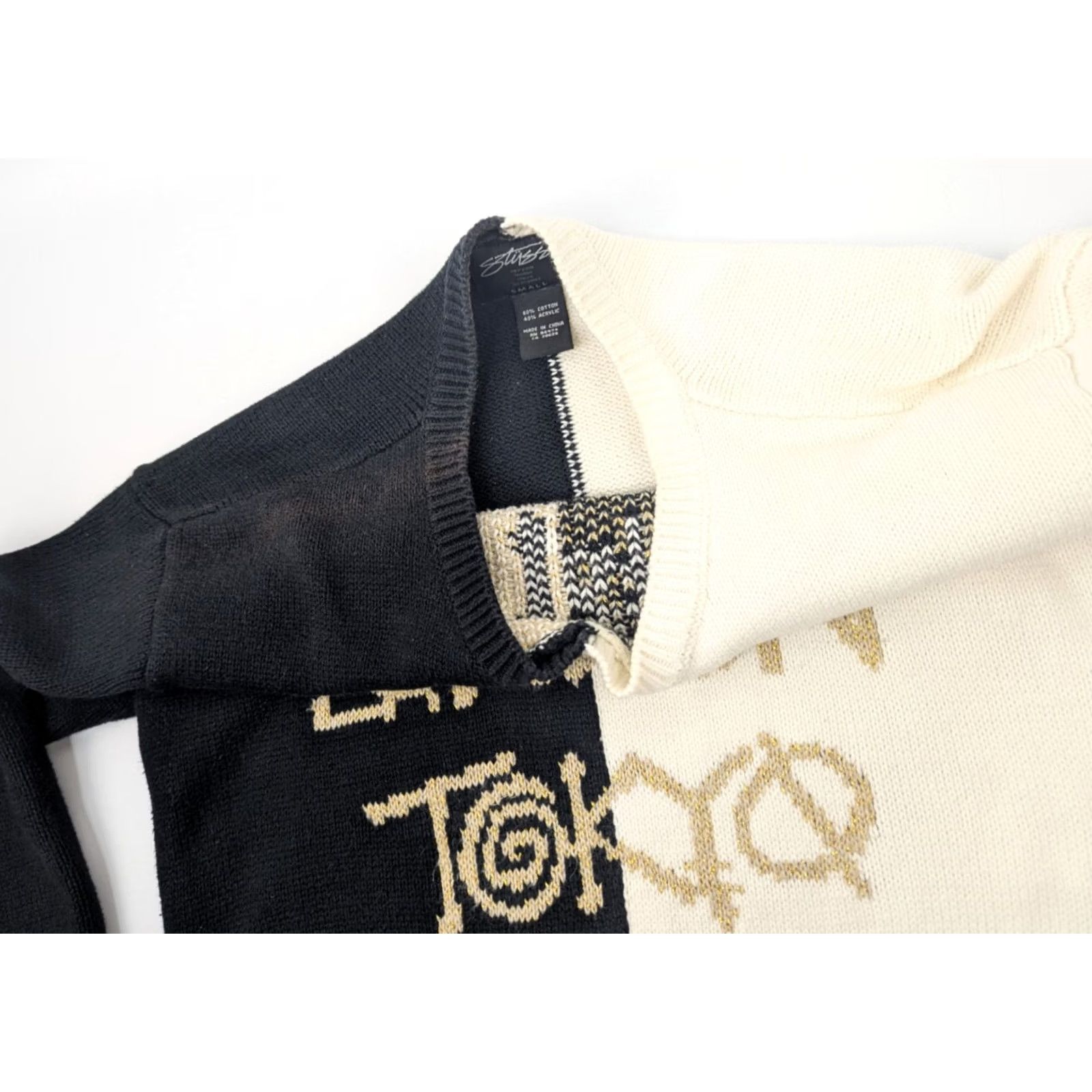 Logo 7 Stussy Sweatshirt Black White Graphic Logo Women’s S Pullover London Theme Size S / US 4 / IT 40 - 3 Thumbnail