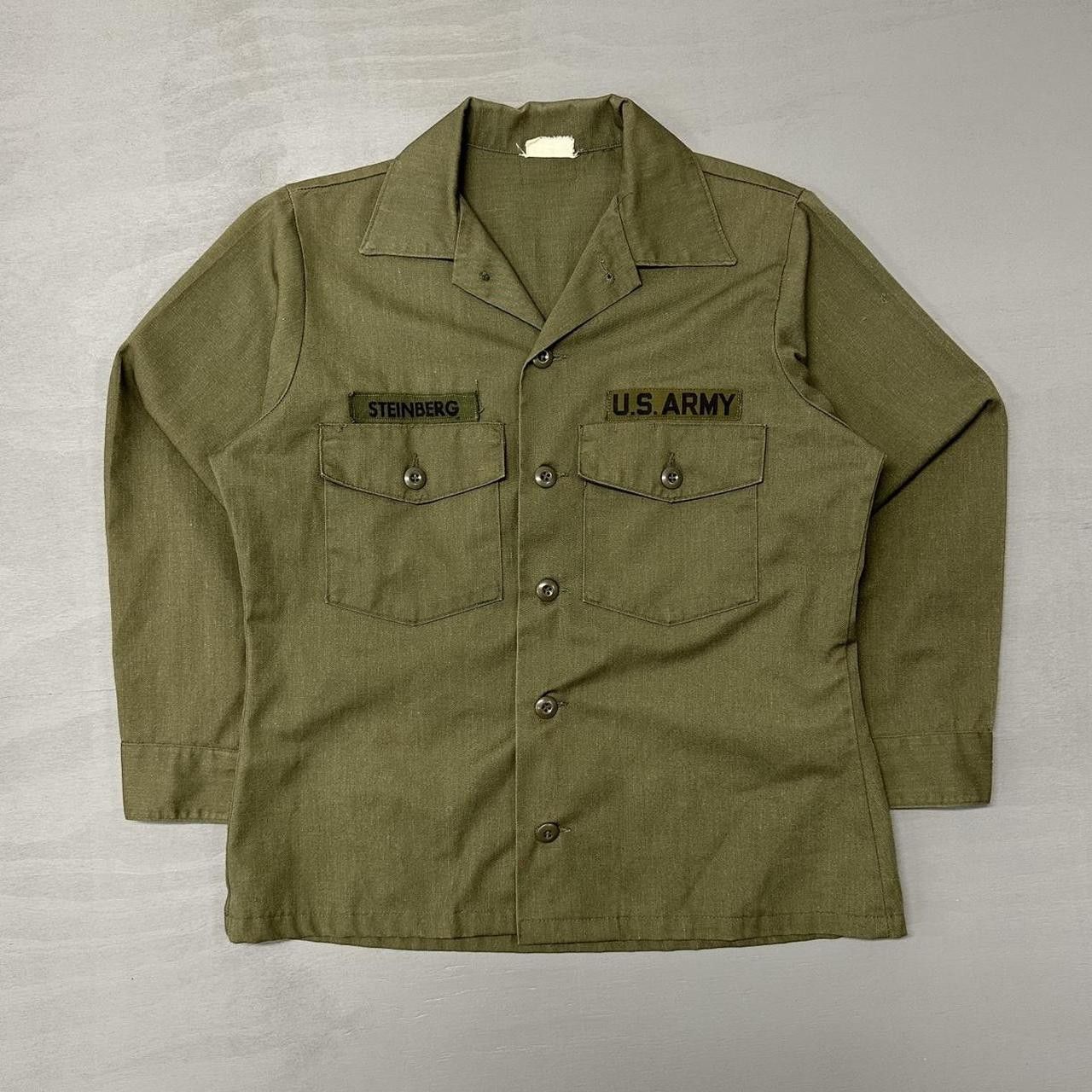Vintage Vintage 70s U.S. Army Military Button Front Shirt Large Size US L / EU 52-54 / 3 - 1 Thumbnail