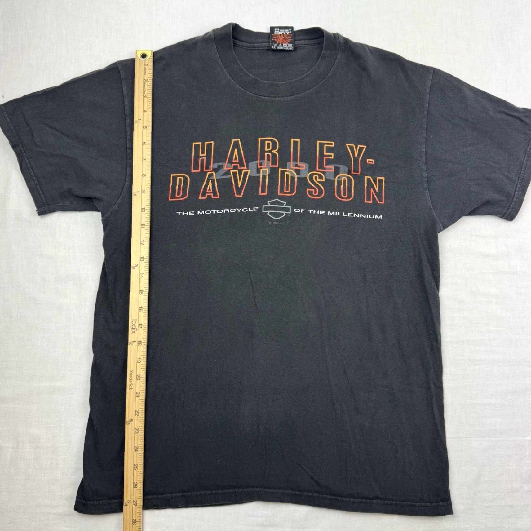 Harley Davidson Vintage Harley-Davidson T Shirt Adult Large Patriot USA Flag Biker Millennium Size US L / EU 52-54 / 3 - 6 Thumbnail