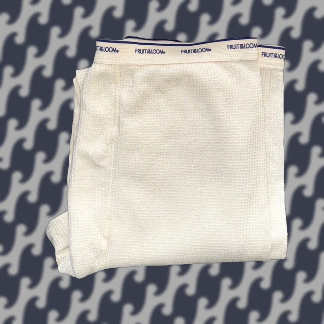 Fruit Of The Loom Fruit Of The Loom Thermal Waffle Long Johns Underwear Men’s XL Cream Pants Only Mens X L Cotton Polyester Vintage Warmth Retro 90s Size US 36 / EU 52 - 1 Thumbnail